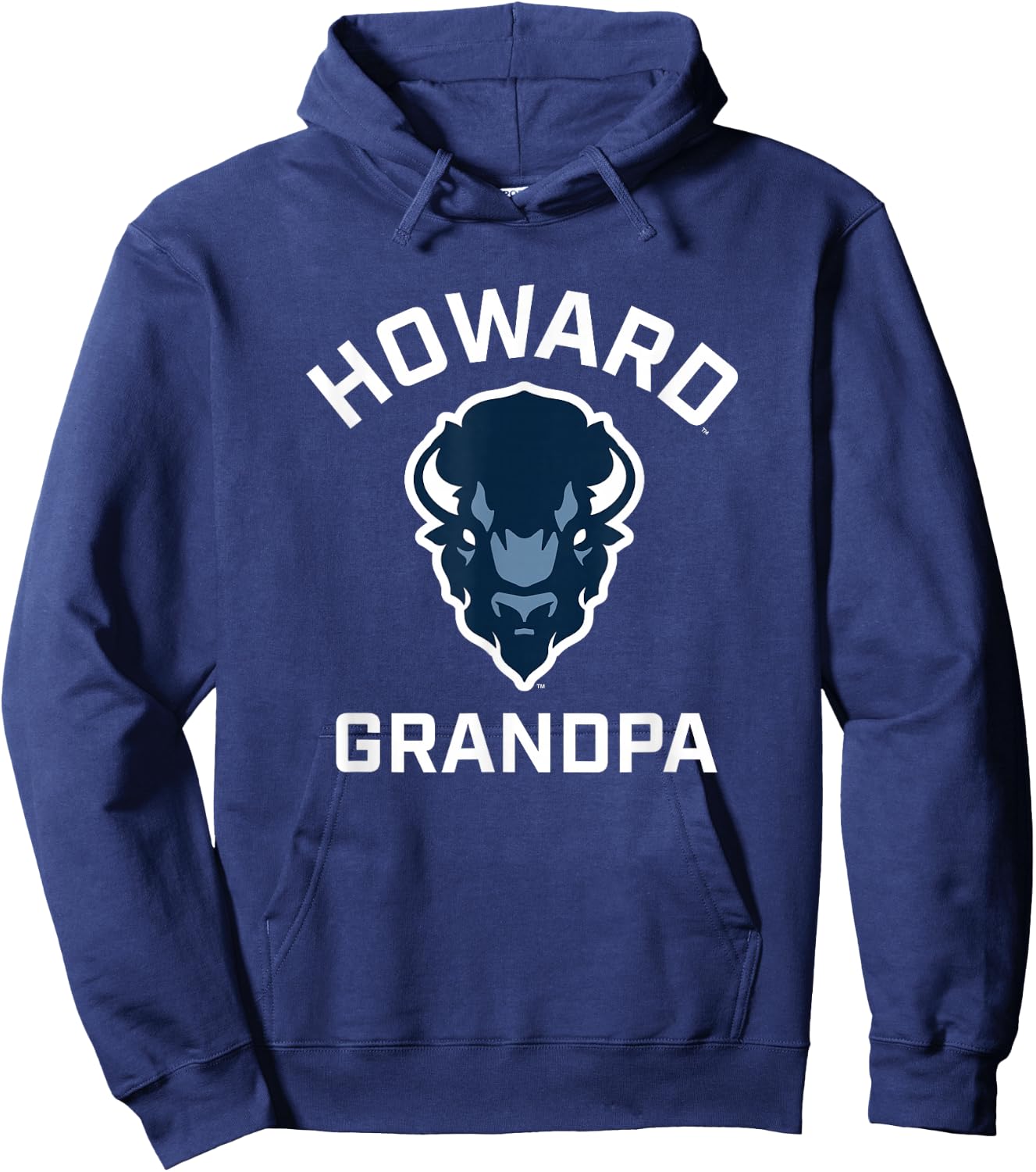 Howard University Bison Arched Grandpa Hoodie - Hoodie | Navy