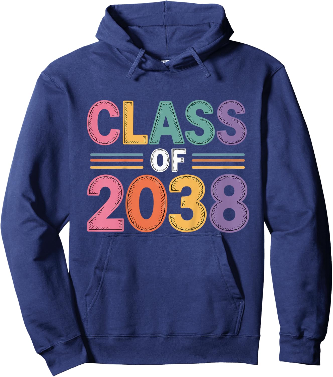 Kids Class of 2038 Kindergarten First Day Hoodie - Hoodie | Navy