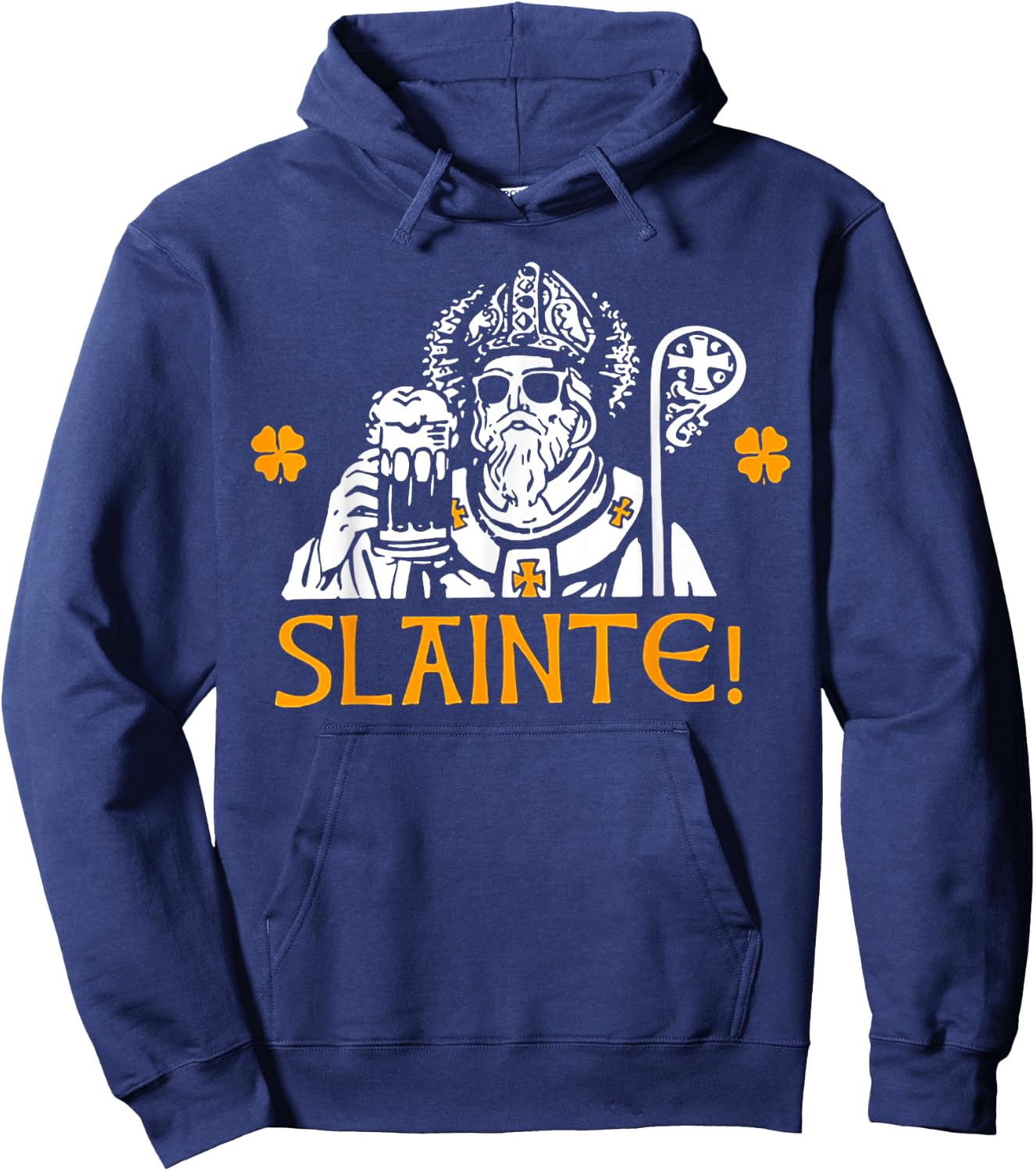 Slainte Irish Gaelic Cheers St. Patrick's Day Hoodie - Hoodie | Navy