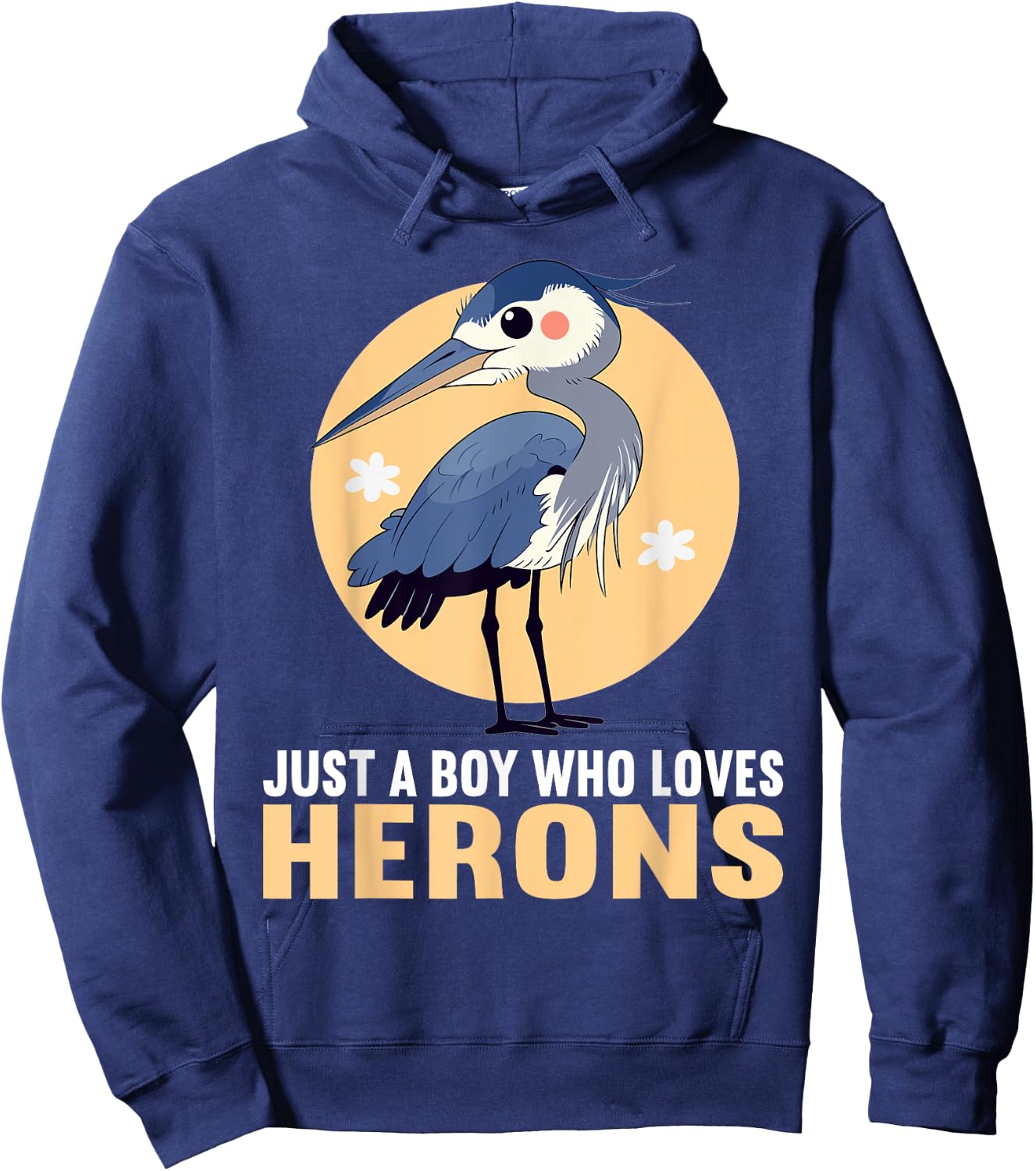 Just a Boy who loves Herons Heron Hoodie - Hoodie | Navy