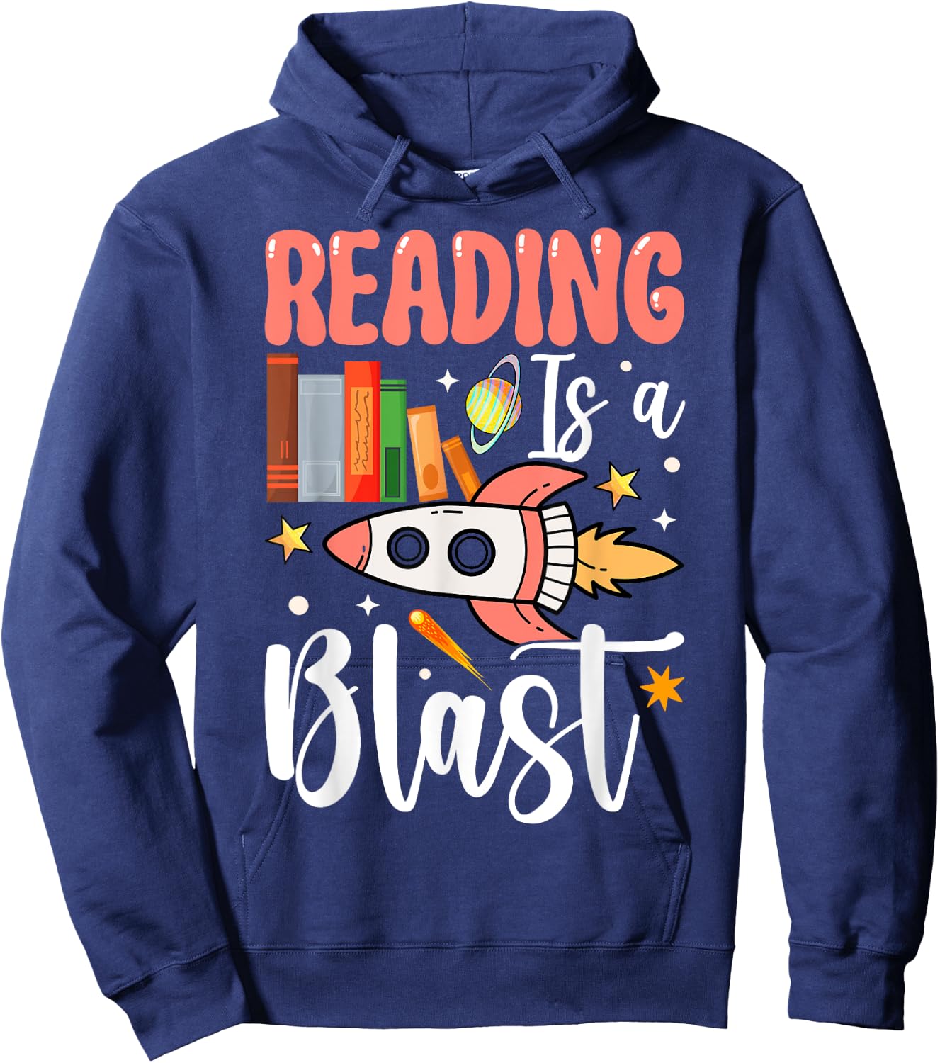 Reading Is A Blast Hoodie - Hoodie | Navy