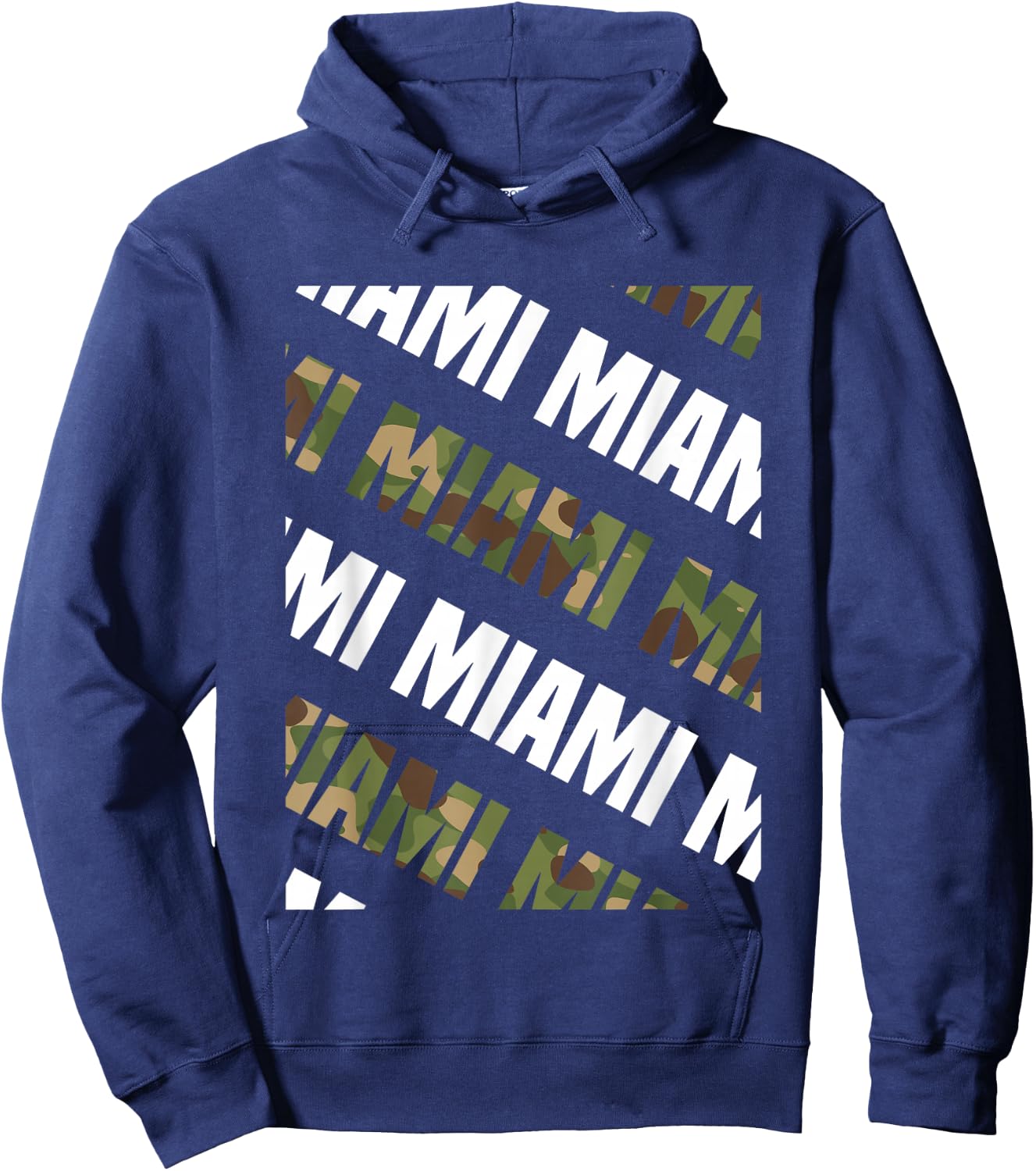 Miami Camo Pattern Green Camouflage Hoodie - Hoodie | Navy