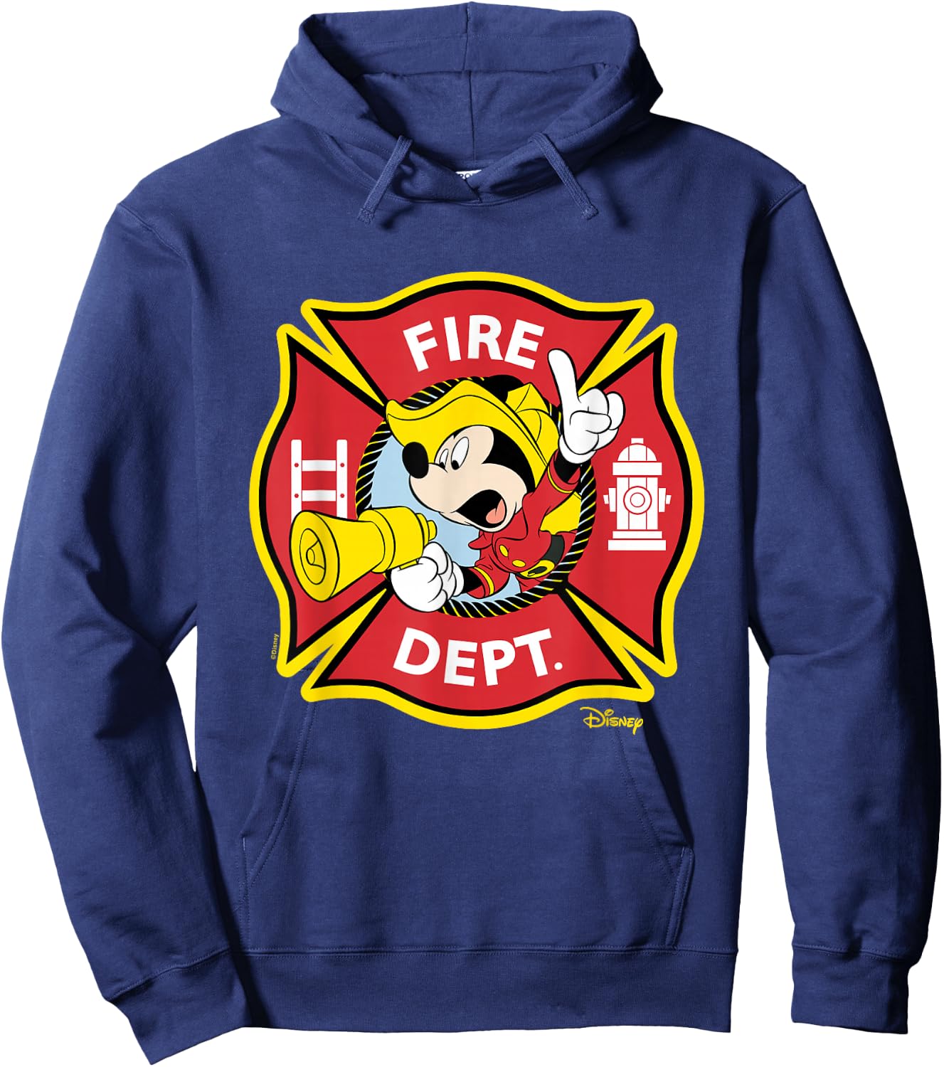 Mickey - Fire Dept Badge Hoodie - Hoodie | Navy
