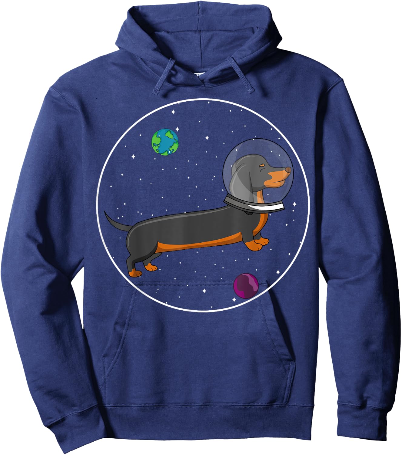 Astronaut Space Dachshund Dog Lover Women Kids Hoodie - Hoodie | Navy