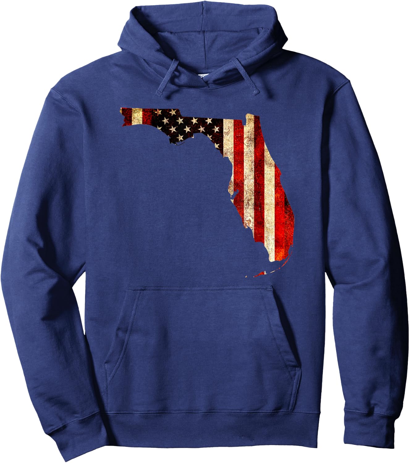 Florida American Flag / Stars and Stripes Shirt Hoodie - Hoodie | Navy