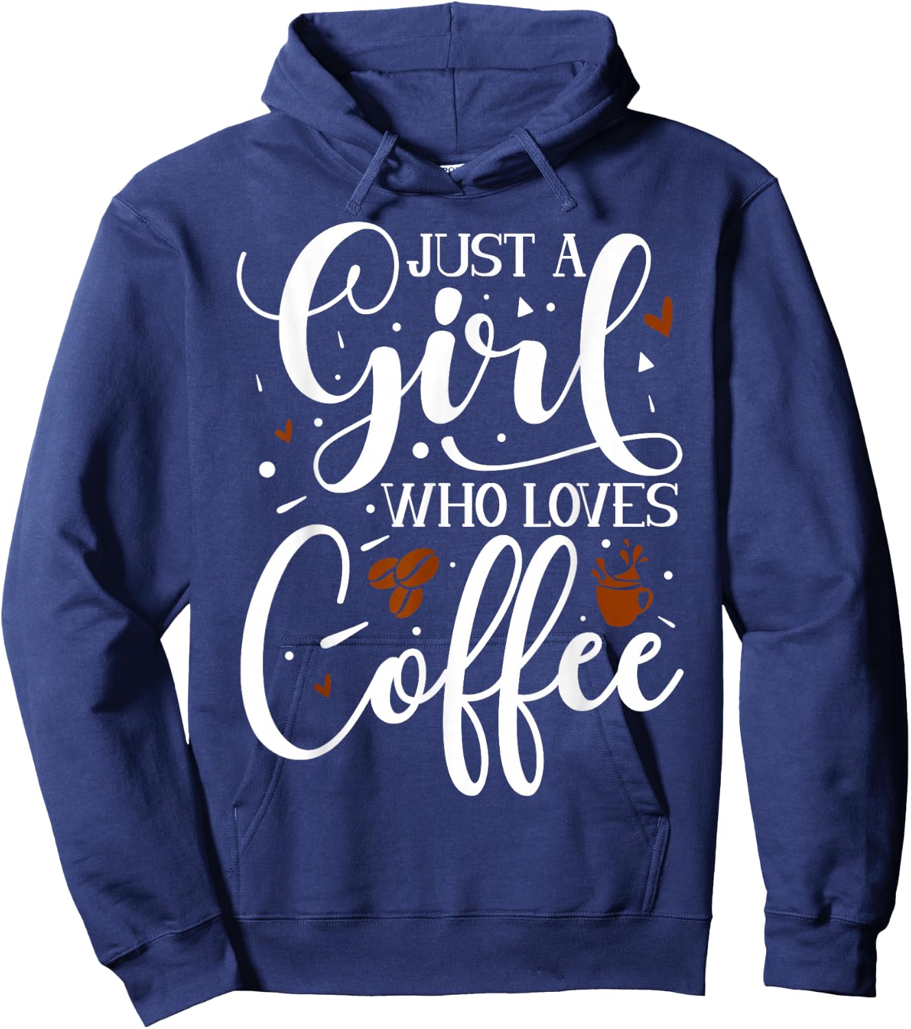 Just A Girl Who Loves Coffee Hoodie - Hoodie | Navy