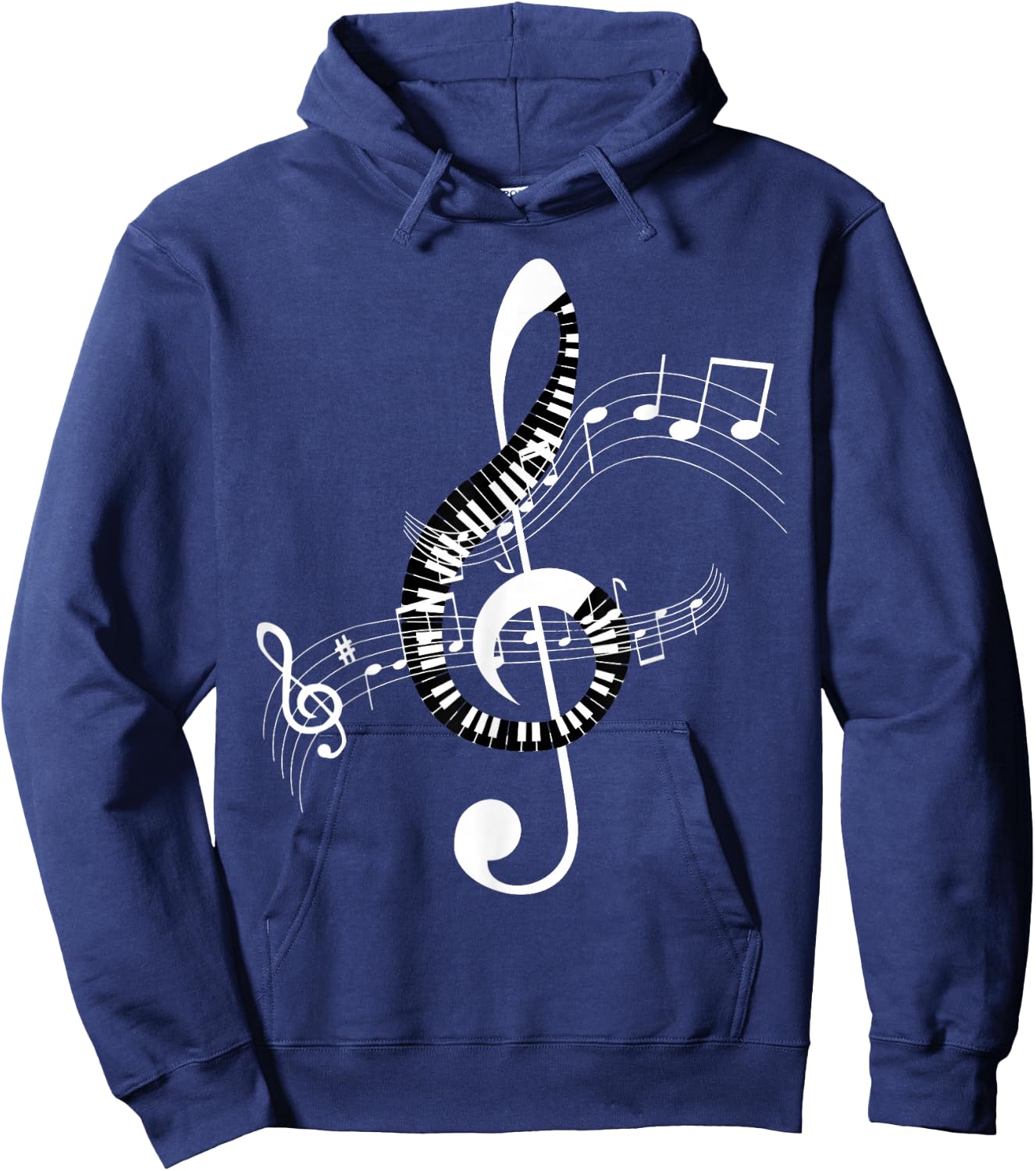 Musical Sheet Music Musicians Clef Sheet Music Hoodie - Hoodie | Navy