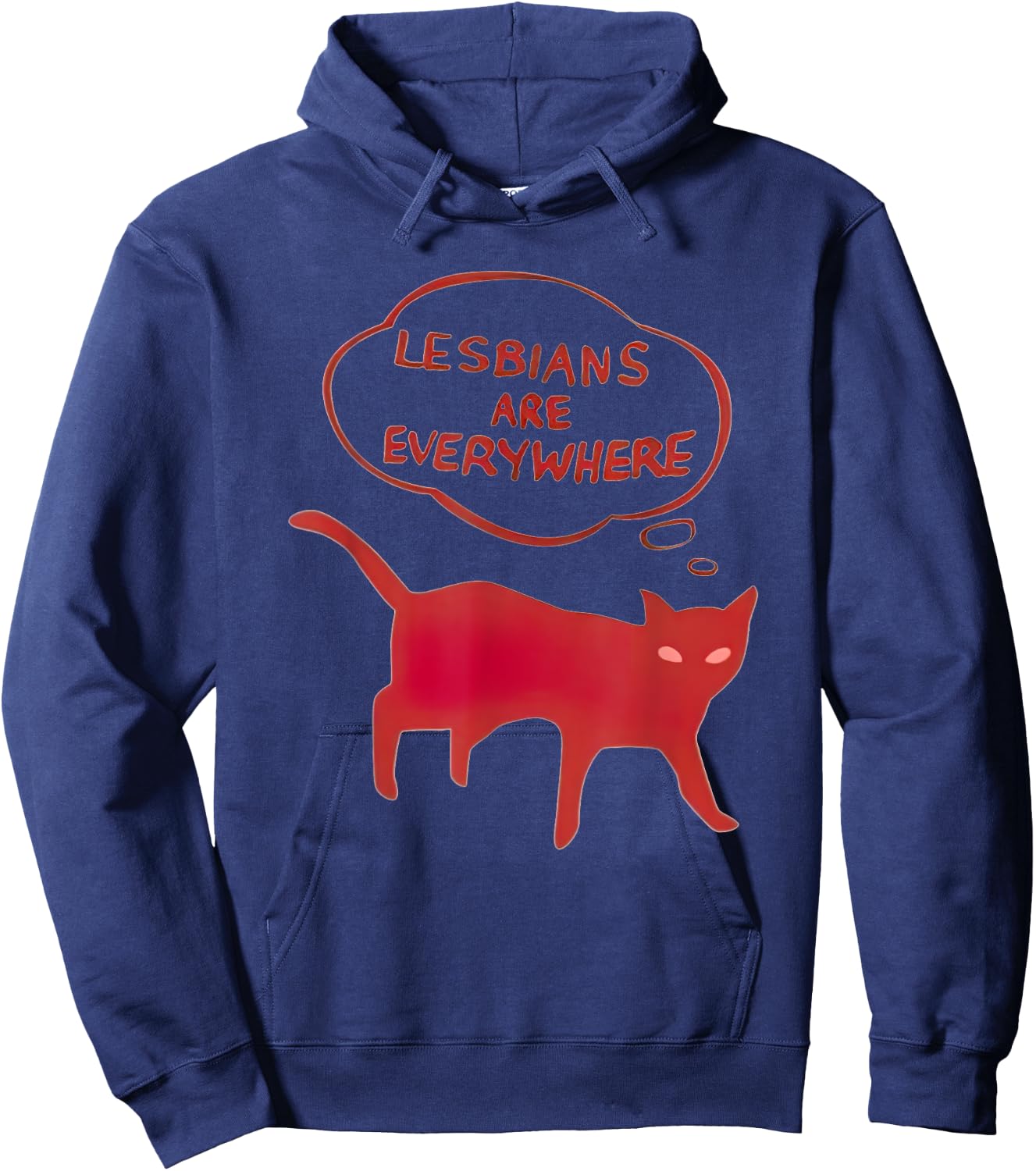 Lesbians Are Everywhere Cat Men Women Hoodie - Hoodie | Navy