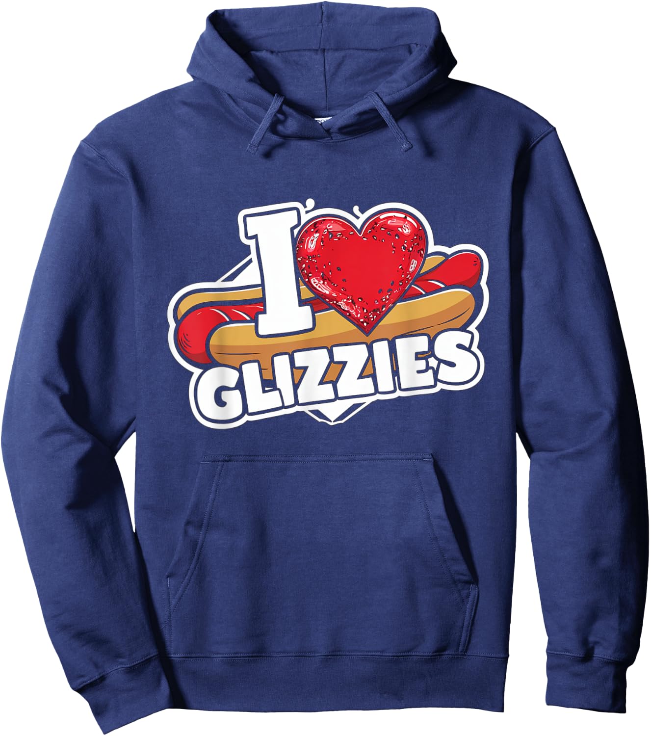 I Heart Glizzies I Love Glizzies Hoodie - Hoodie | Navy