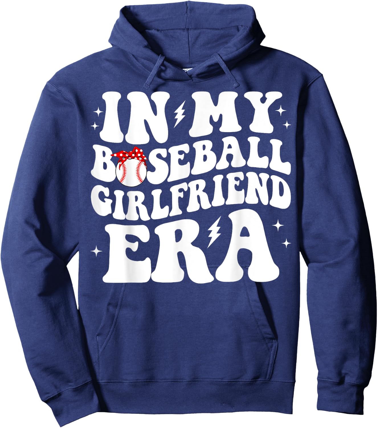 Groovy In my Baseball Girlfriend Era Hoodie - Hoodie | Navy