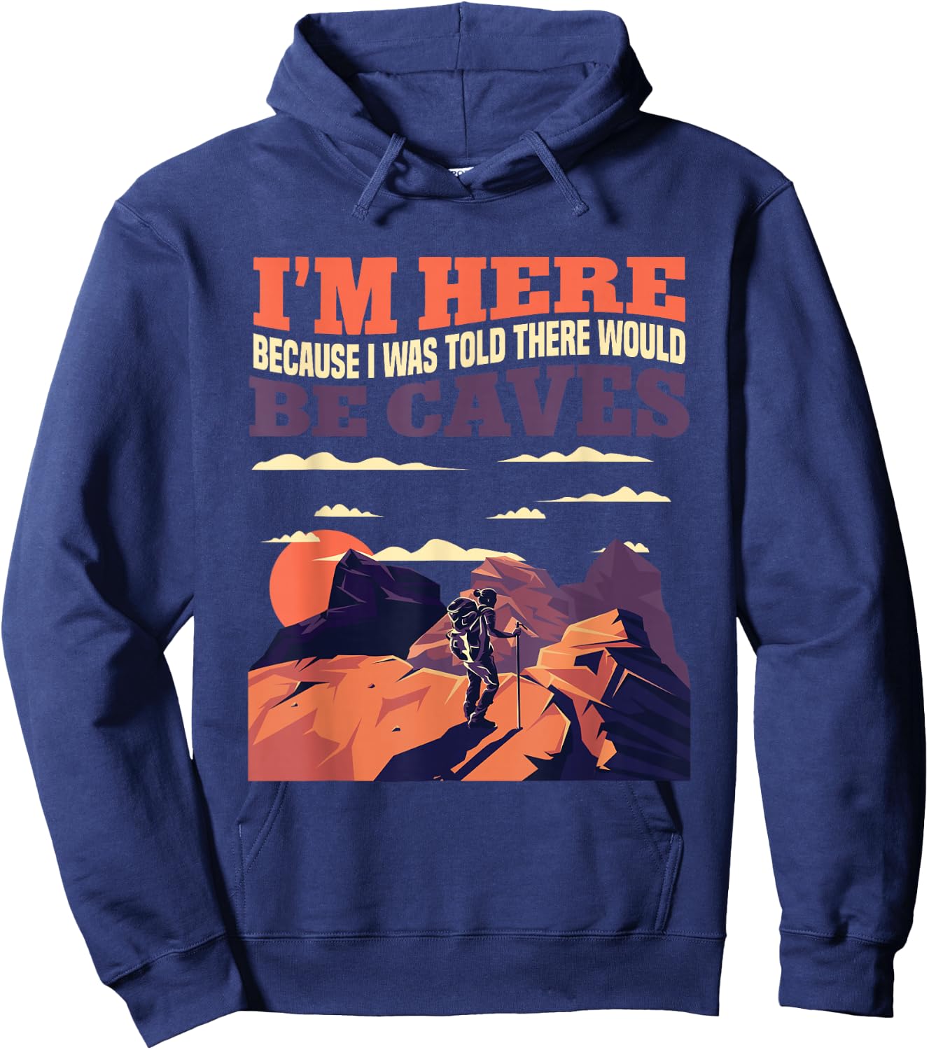 Retro Caves Cave Explorer Caving Spelunking Hoodie - Hoodie | Navy