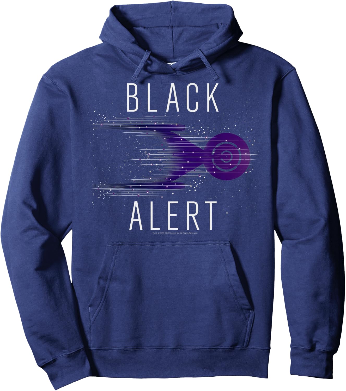 Star Trek Discovery Black Alert Starry Hoodie - Hoodie | Navy