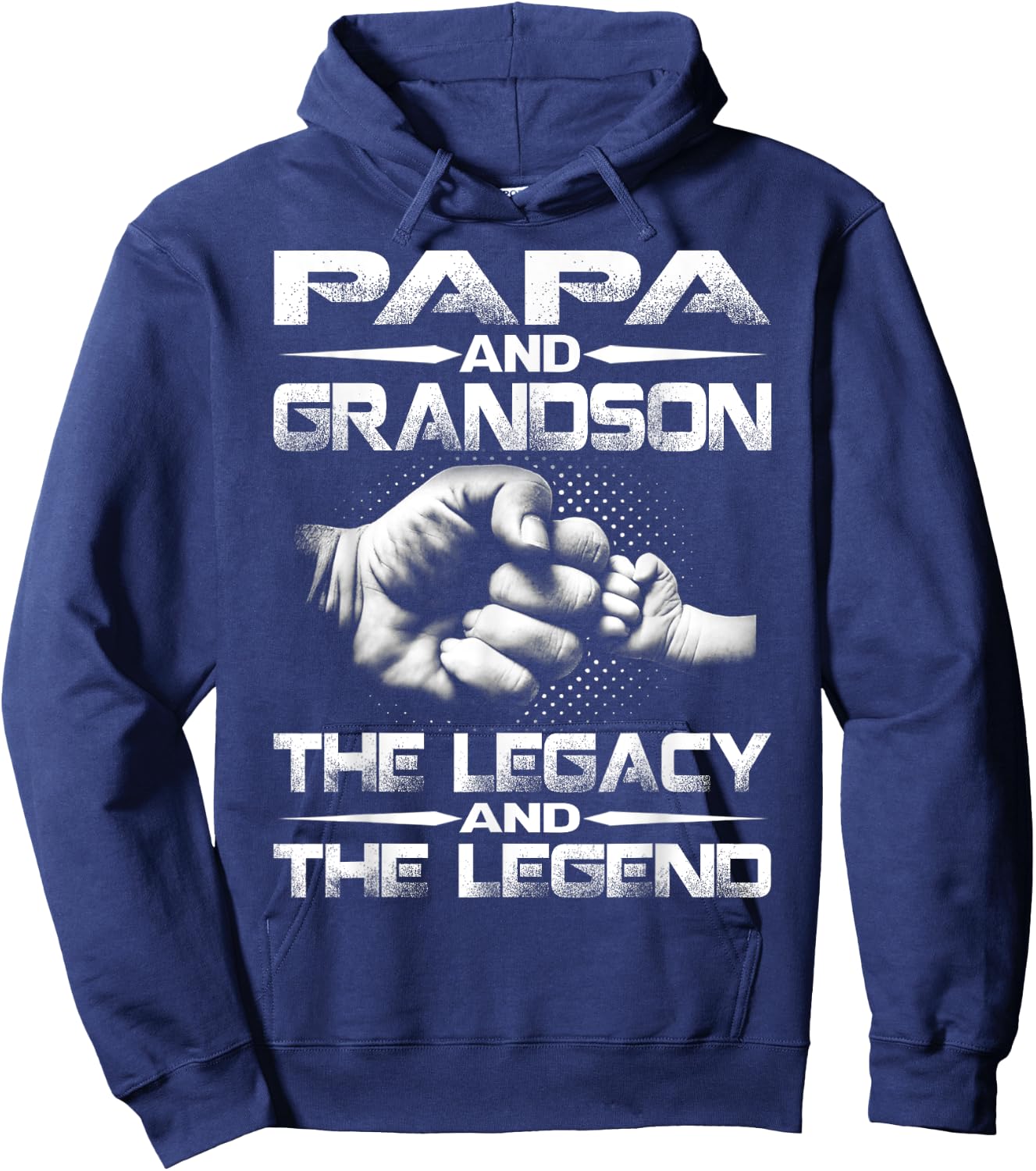 Papa And Grandson The Legend And The Legacy Hoodie - Hoodie | Navy