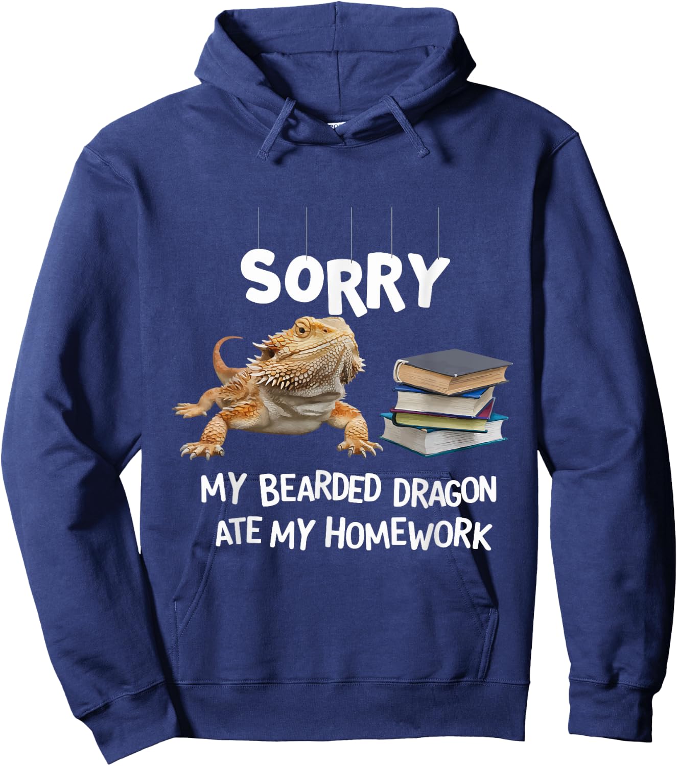 Sorry My Bearded Dragon Ate My Homework Hoodie - Hoodie | Navy