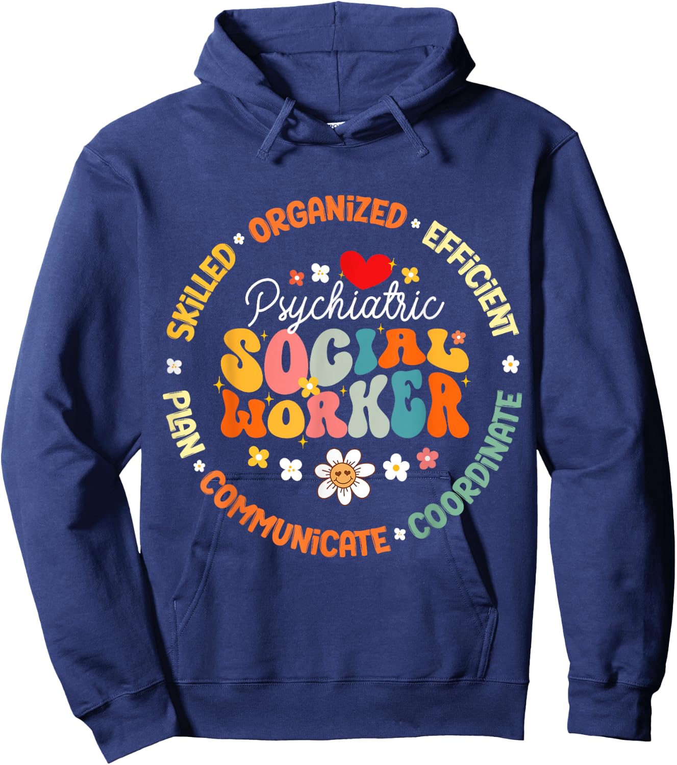 Psychiatric Social Worker Squad Back to School Hoodie - Hoodie | Navy