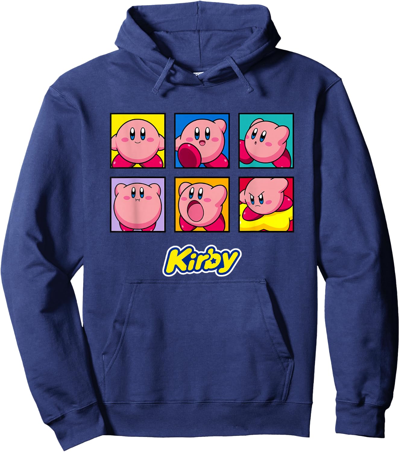 Kirby Emotions Color Portrait Box Ups Hoodie - Hoodie | Navy