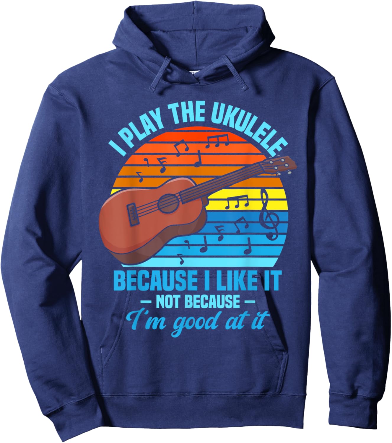 Guitar Ukelele Hoodie - Hoodie | Navy
