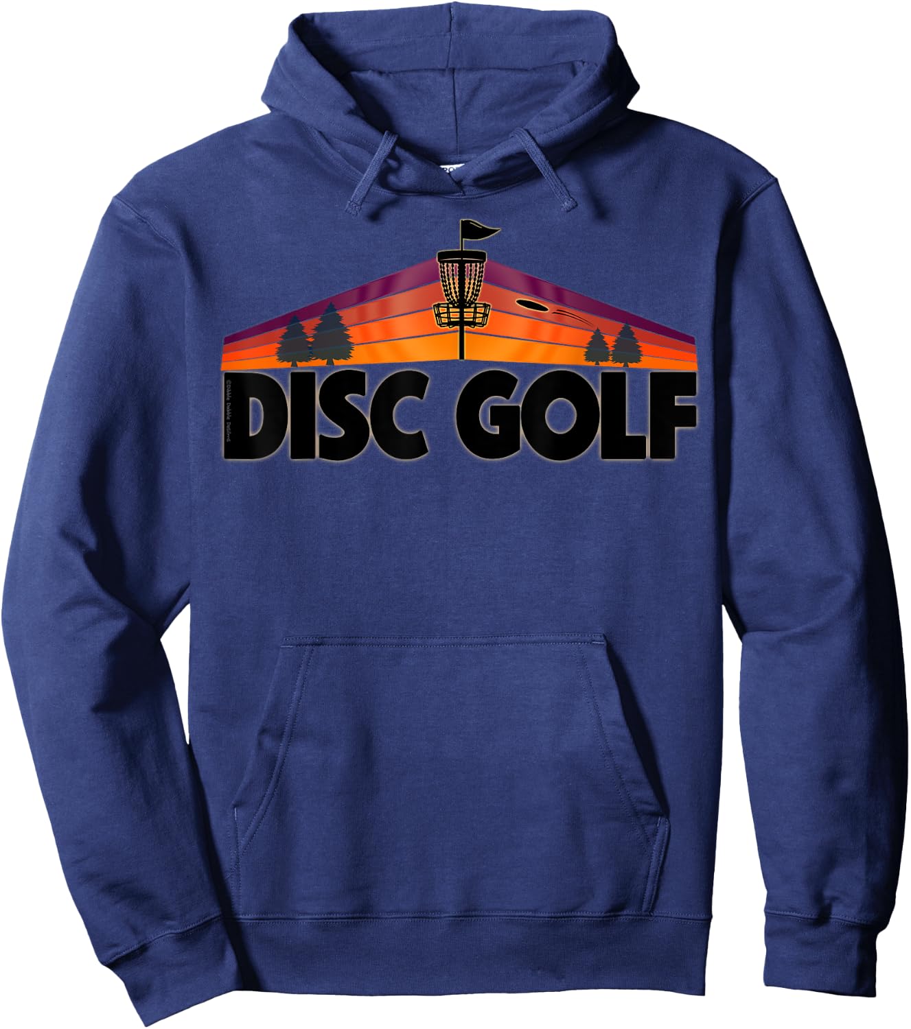 Retro Disc Golf Lover Design - Disc Golf Sport Hoodie - Hoodie | Navy