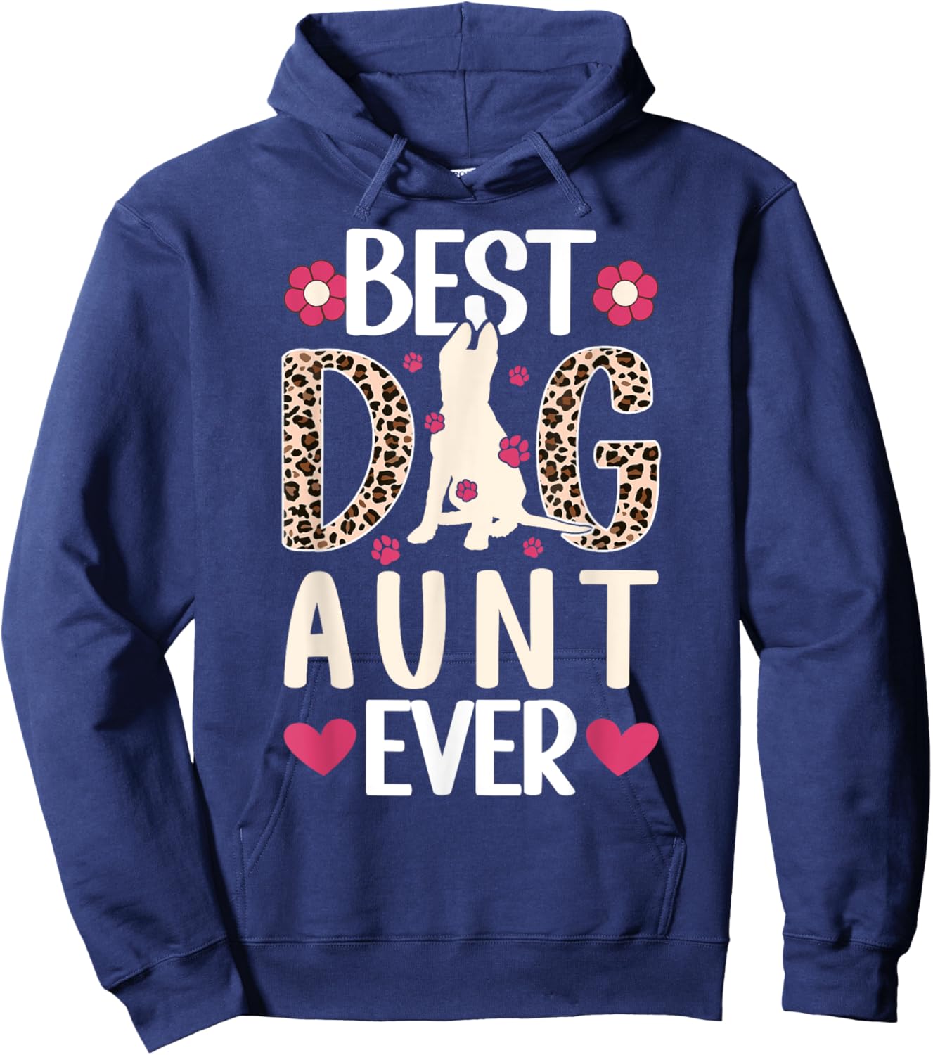 Best Dog Aunt Ever Dog Lover Aunt Dog Auntie Hoodie - Hoodie | Navy