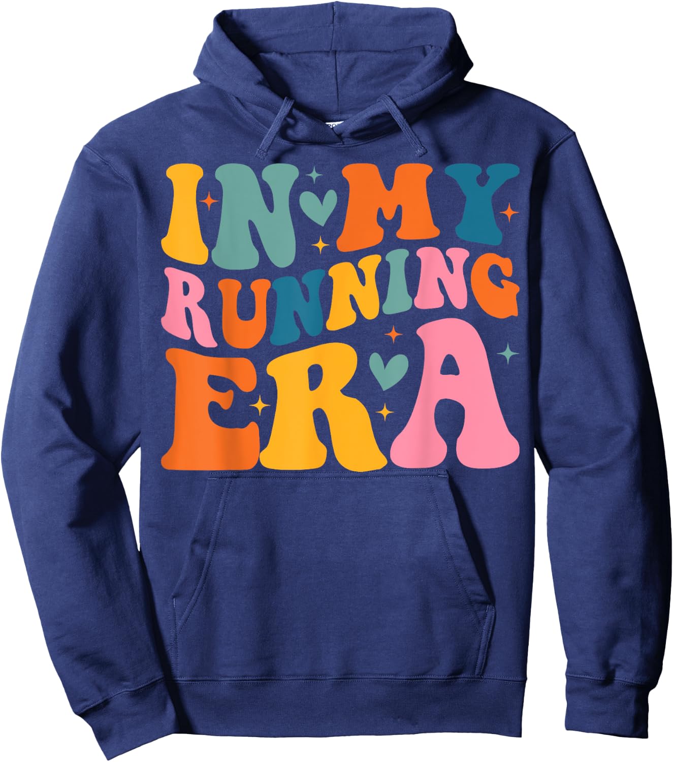 Groovy In My Running Era Runner Hoodie - Hoodie | Navy