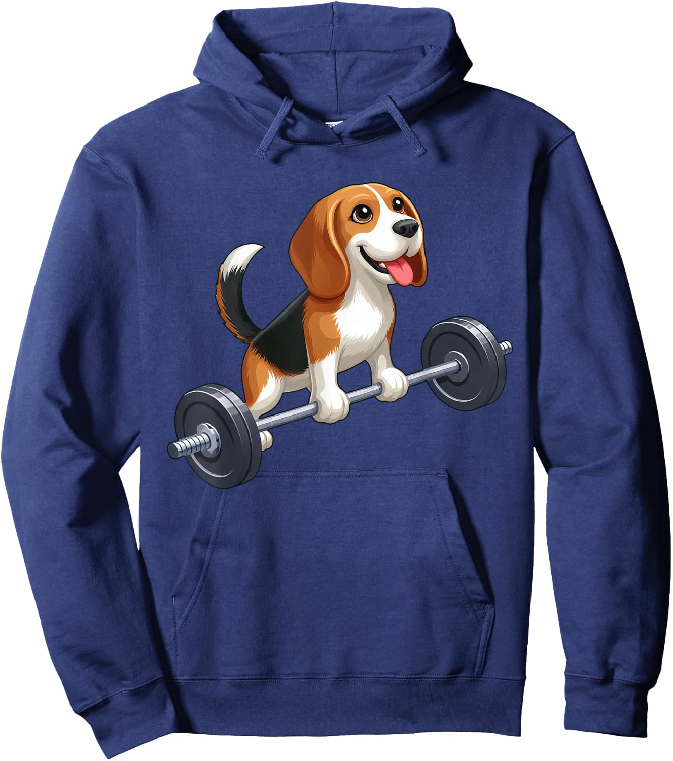 Beagle Barbell Dog Fitness Workout Men Women Hoodie - Hoodie | Navy