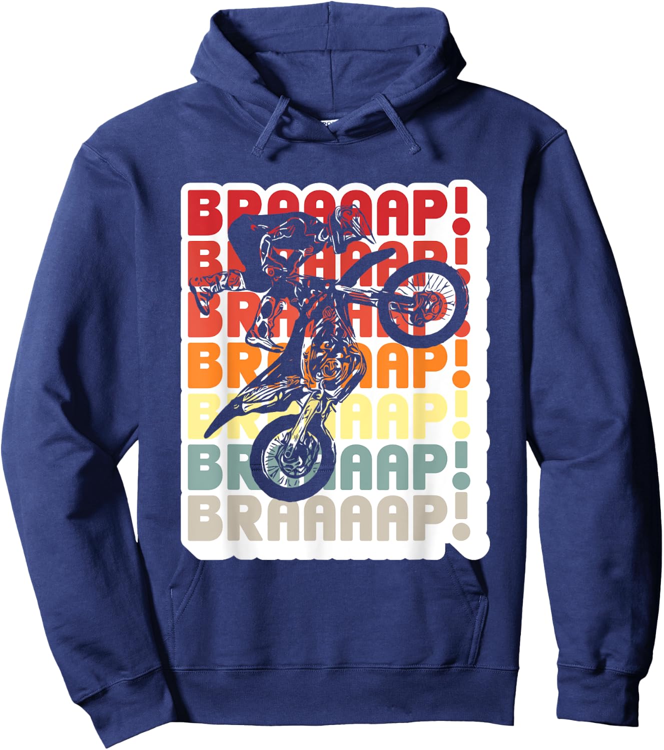 Brraaap Motocross - Dirt Bike Hoodie - Hoodie | Navy