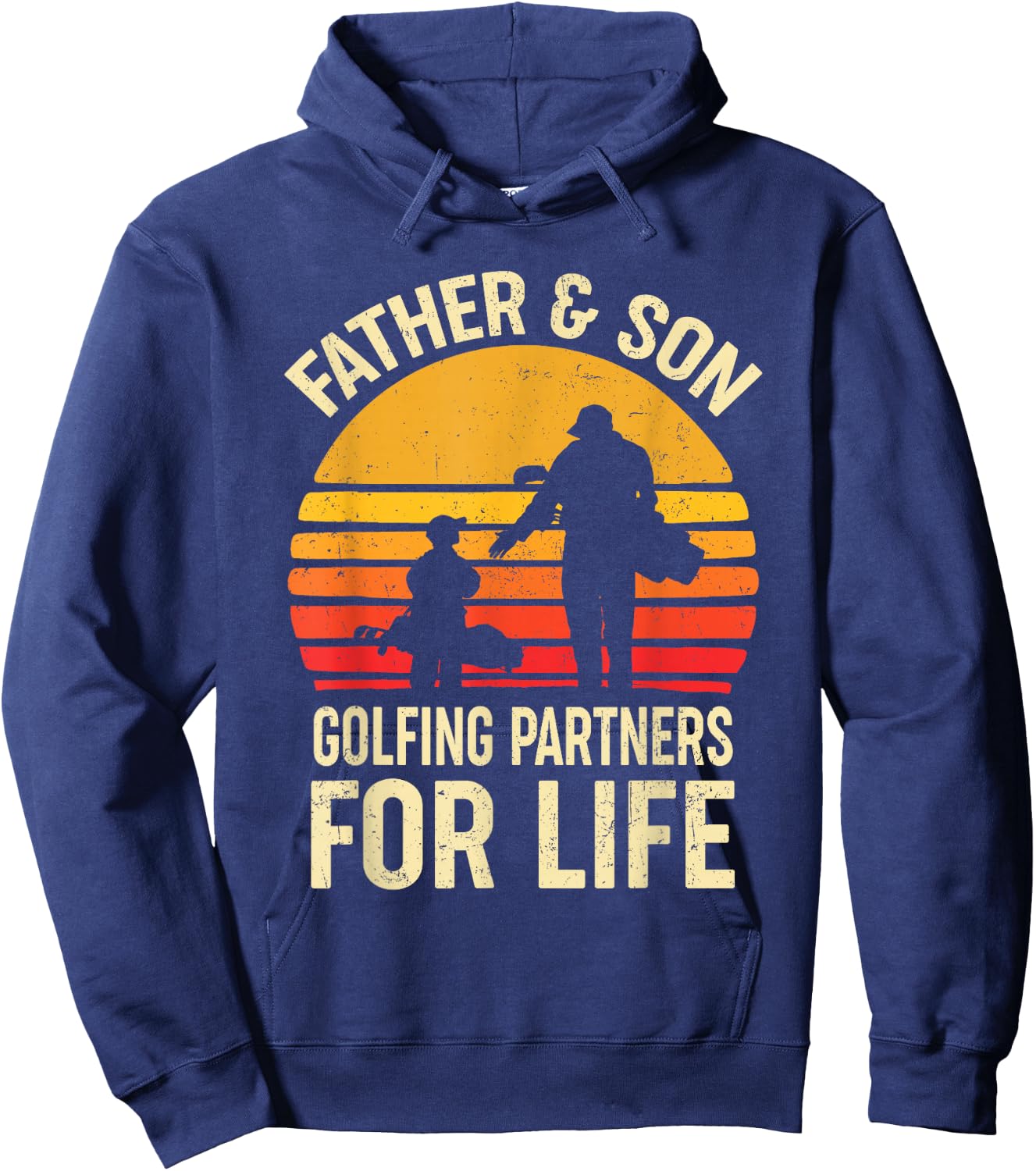 Golf Golfing Father Son Matching Dad Hoodie - Hoodie | Navy