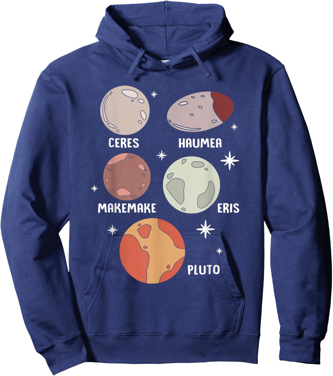 Outer Space Solar System Dwarf Planet for Kids Hoodie - Hoodie | Navy
