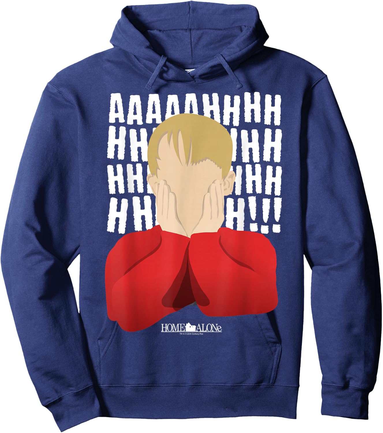Home Alone Kevin Yell Minimalist Portrait Hoodie - Hoodie | Navy