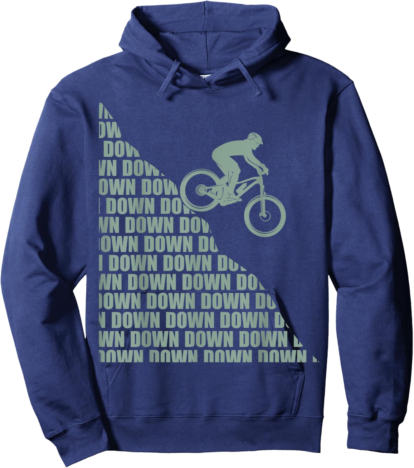 Bicycle Design MTB Mountain Biker and Downhill Hoodie - Hoodie | Navy