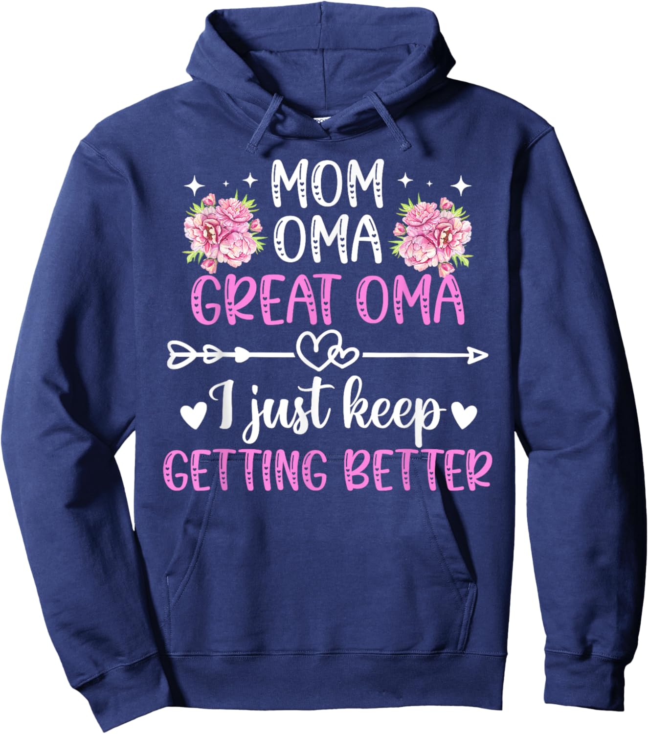 Mom Oma Great Oma Keep Getting Better Great Oma Hoodie - Hoodie | Navy