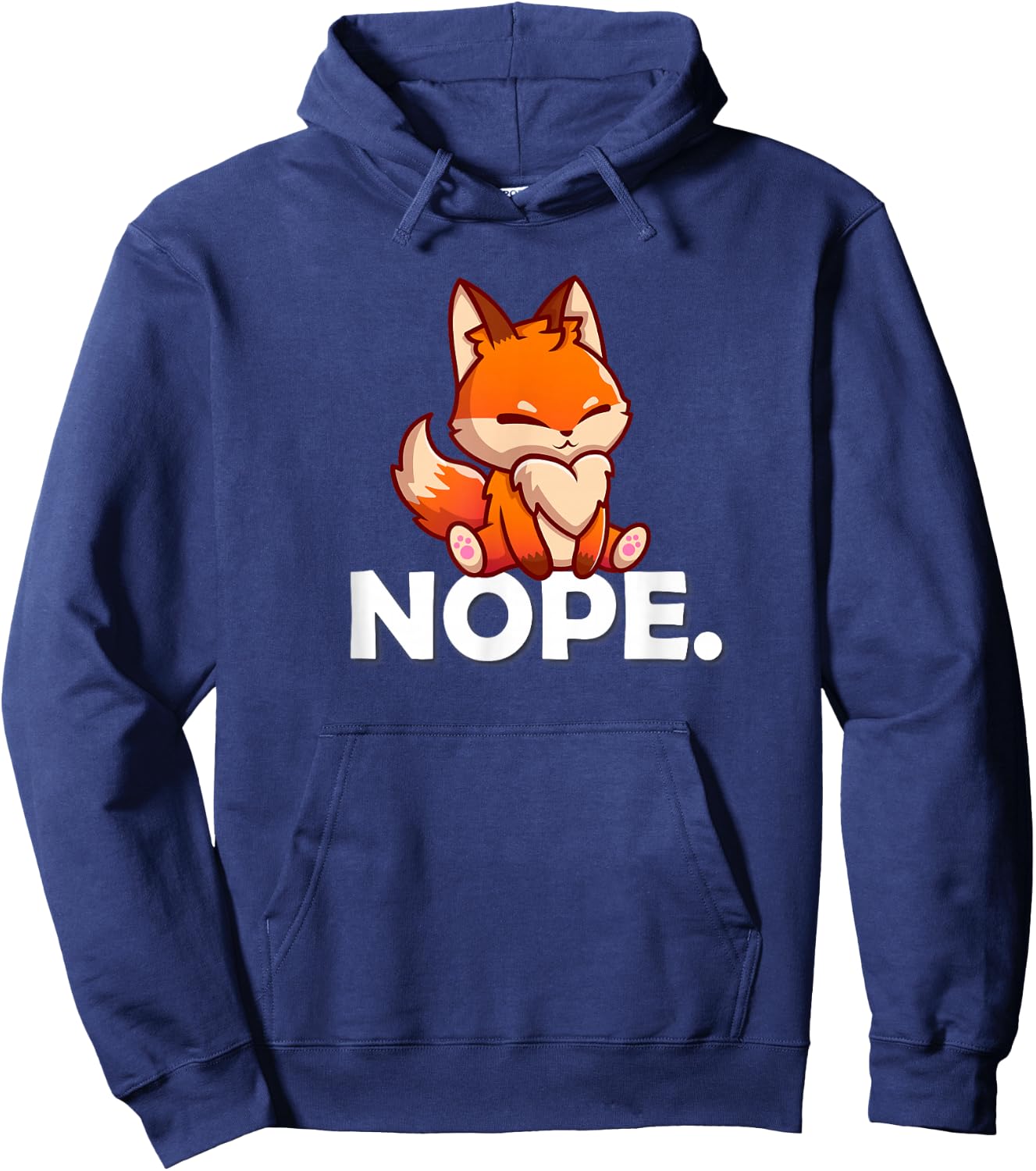 Cute Kawaii & Kids NOPE Red Fox Lover Hoodie - Hoodie | Navy