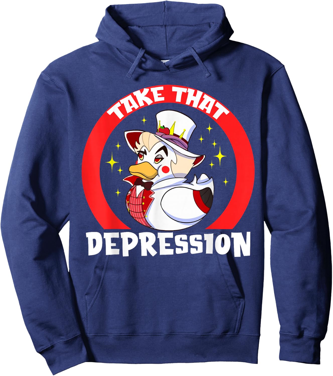 Take That Depression - -Adults, Black, Small Hoodie - Hoodie | Navy