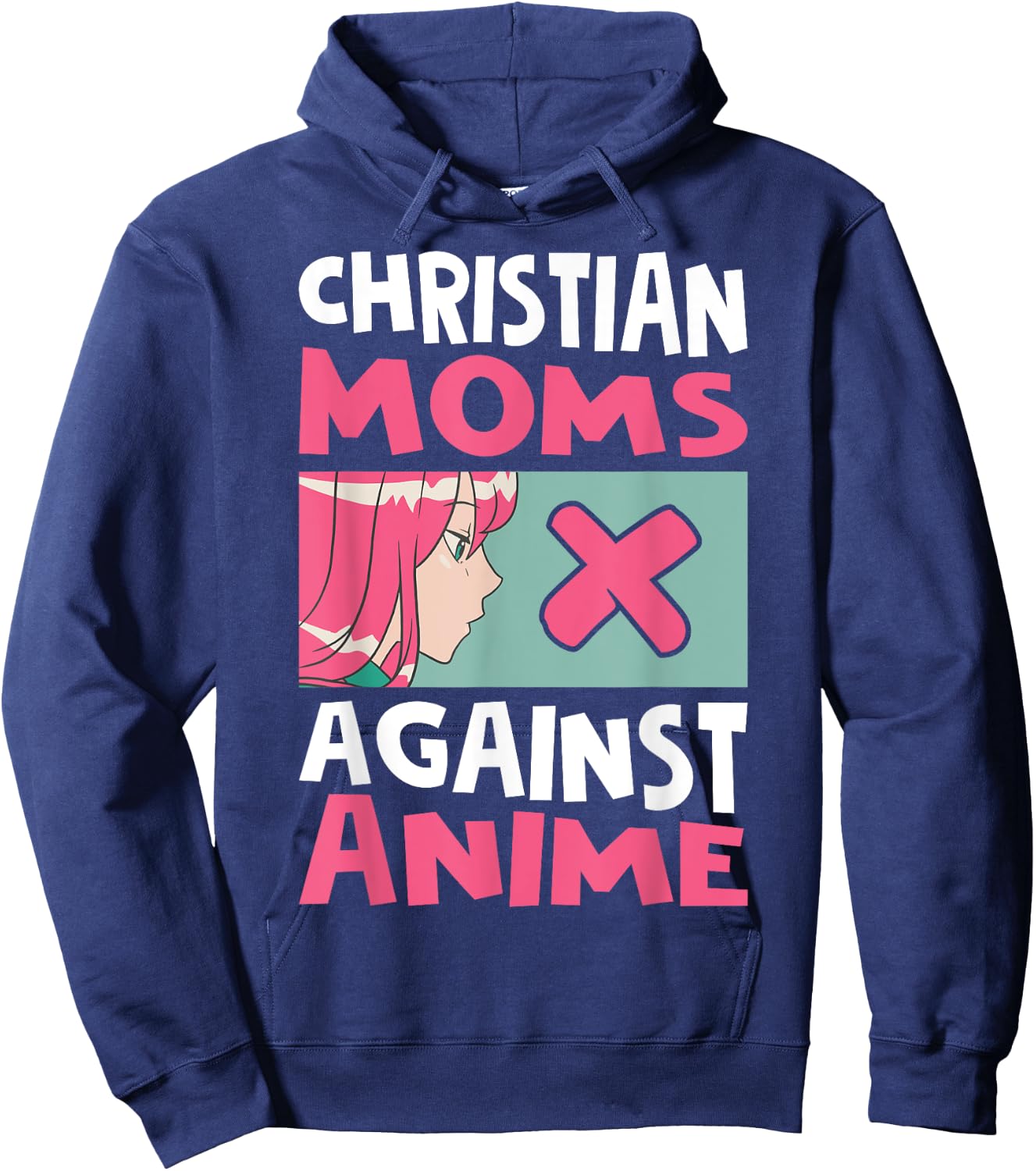 Christian Moms Against Anime Hoodie - Hoodie | Navy