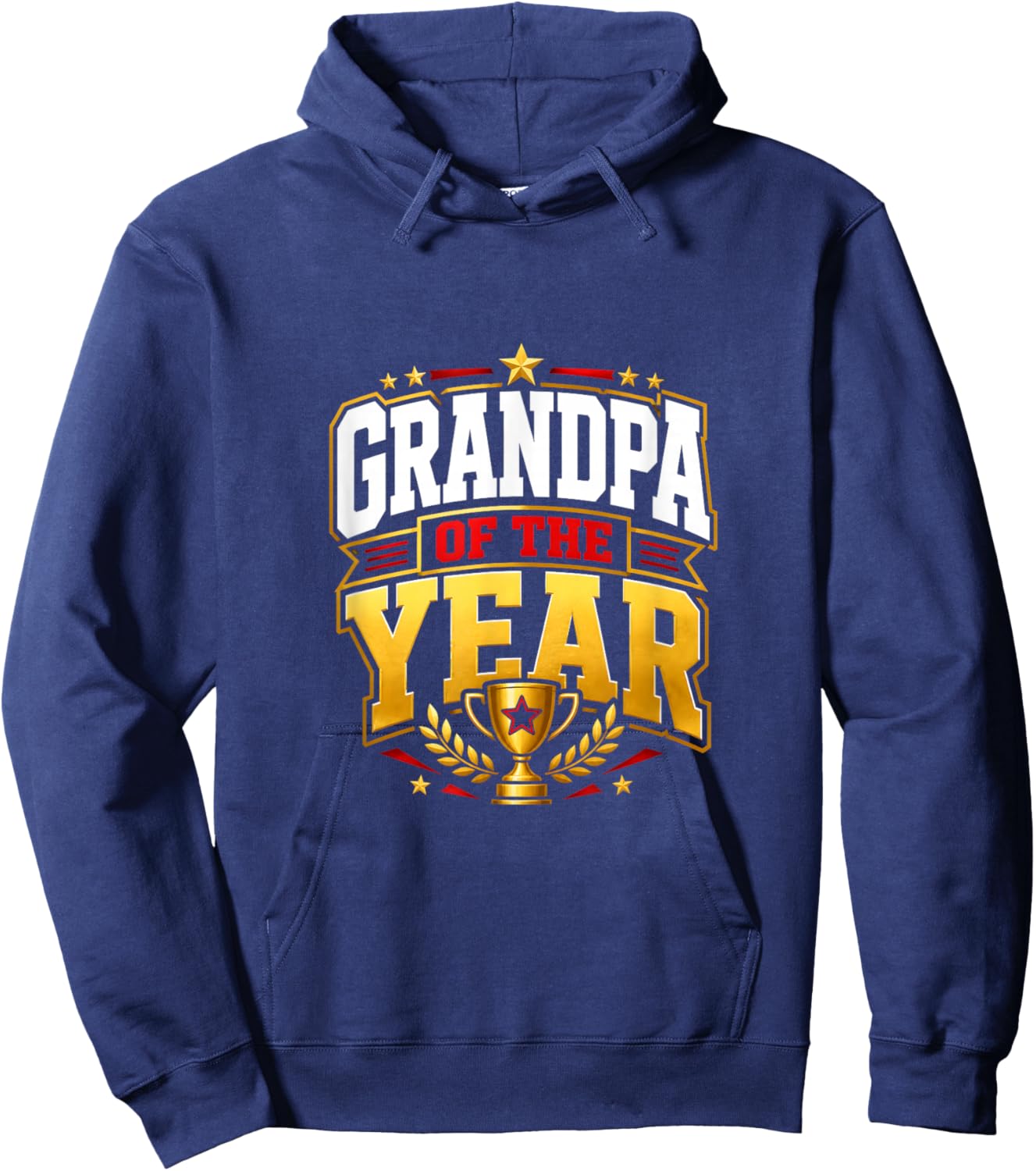Grandpa of The Year Grandfather Award Style Hoodie - Hoodie | Navy