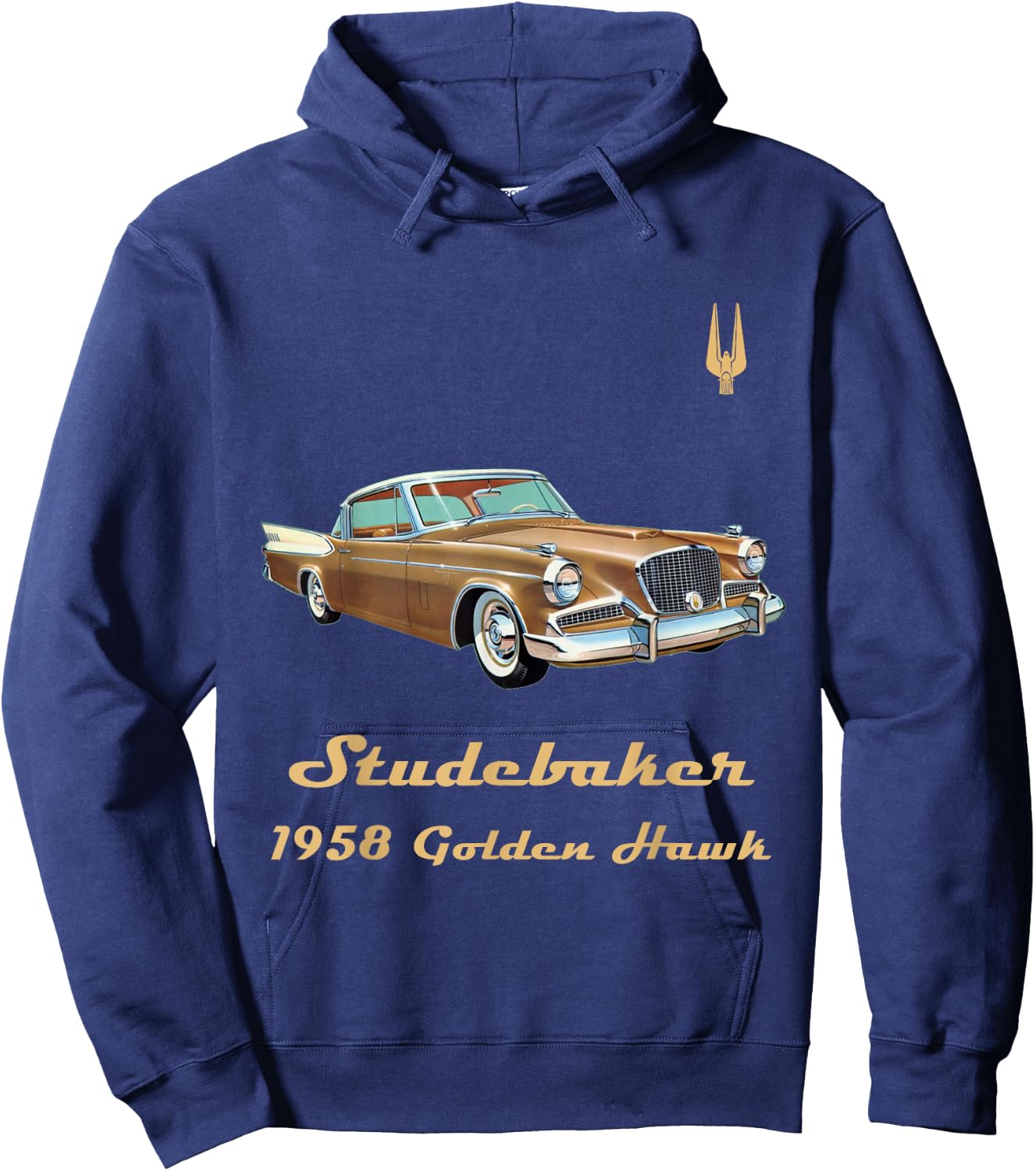 1958 Studebaker Golden Hawk Antique Vintage Car Hoodie - Hoodie | Navy