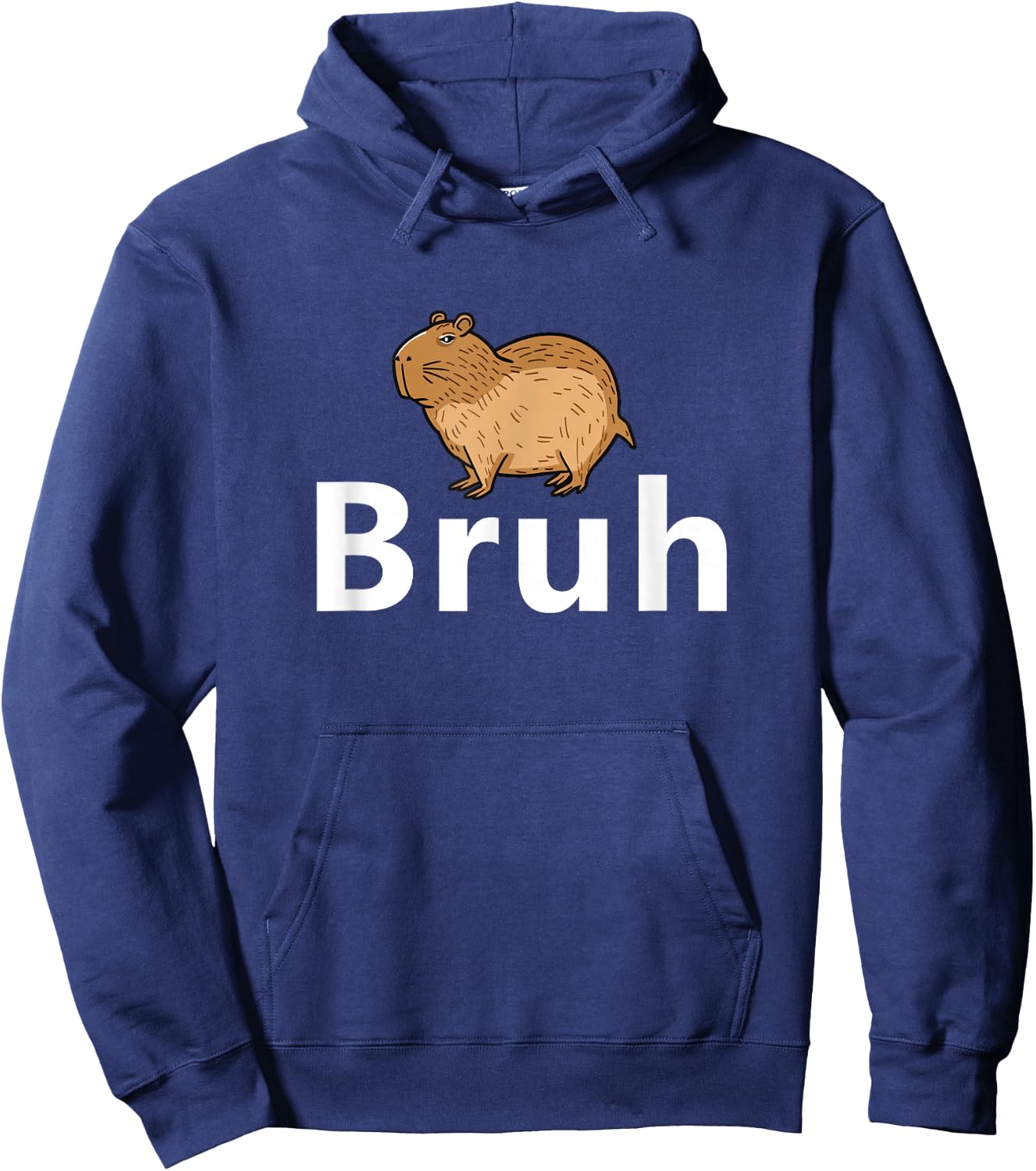 Capybara Bruh , Small, Black Hoodie - Hoodie | Navy