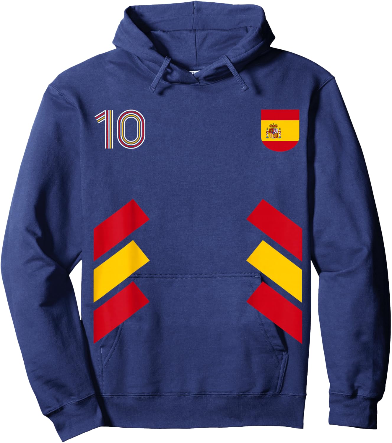 Retro10 Spain Football Spain Soccer Spain Flag Hoodie - Hoodie | Navy