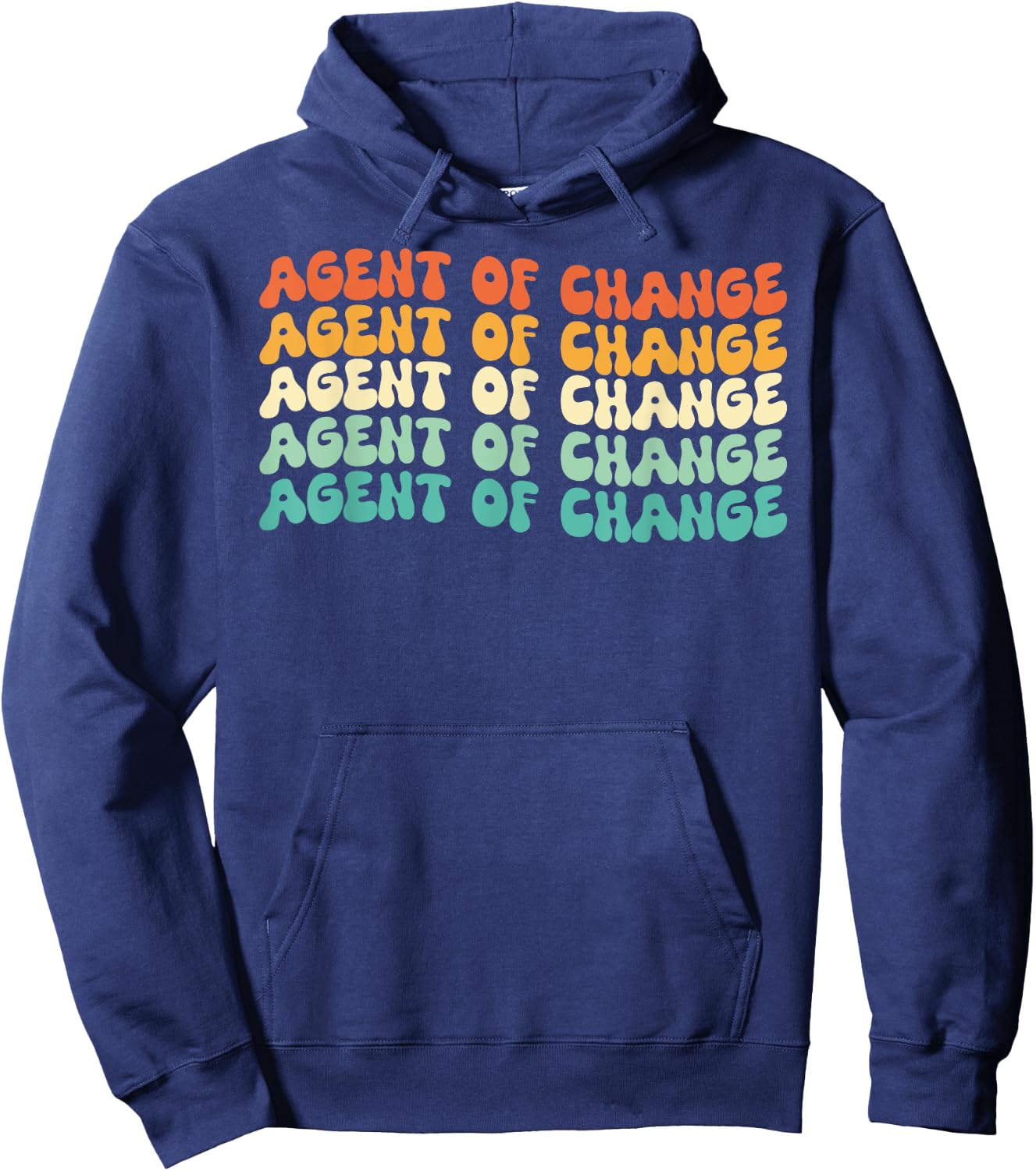 Groovy Agent Of Change Job Title Hoodie - Hoodie | Navy