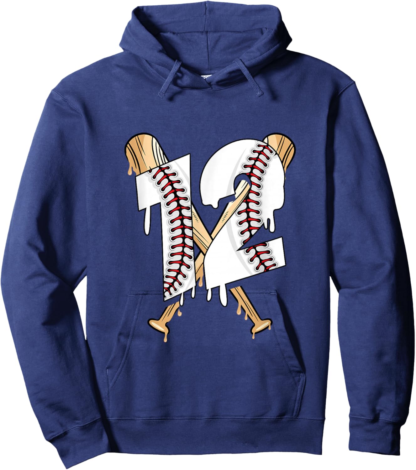 12th Birthday Baseball Hoodie - Hoodie | Navy
