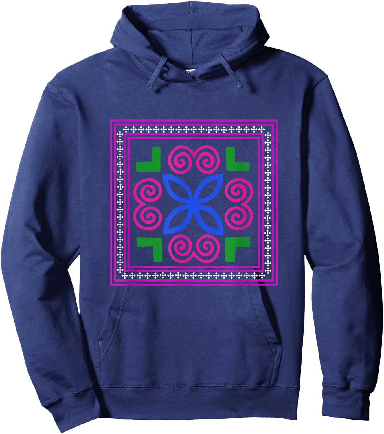 Hmong Miao Hmoob Patterns Hoodie - Hoodie | Navy