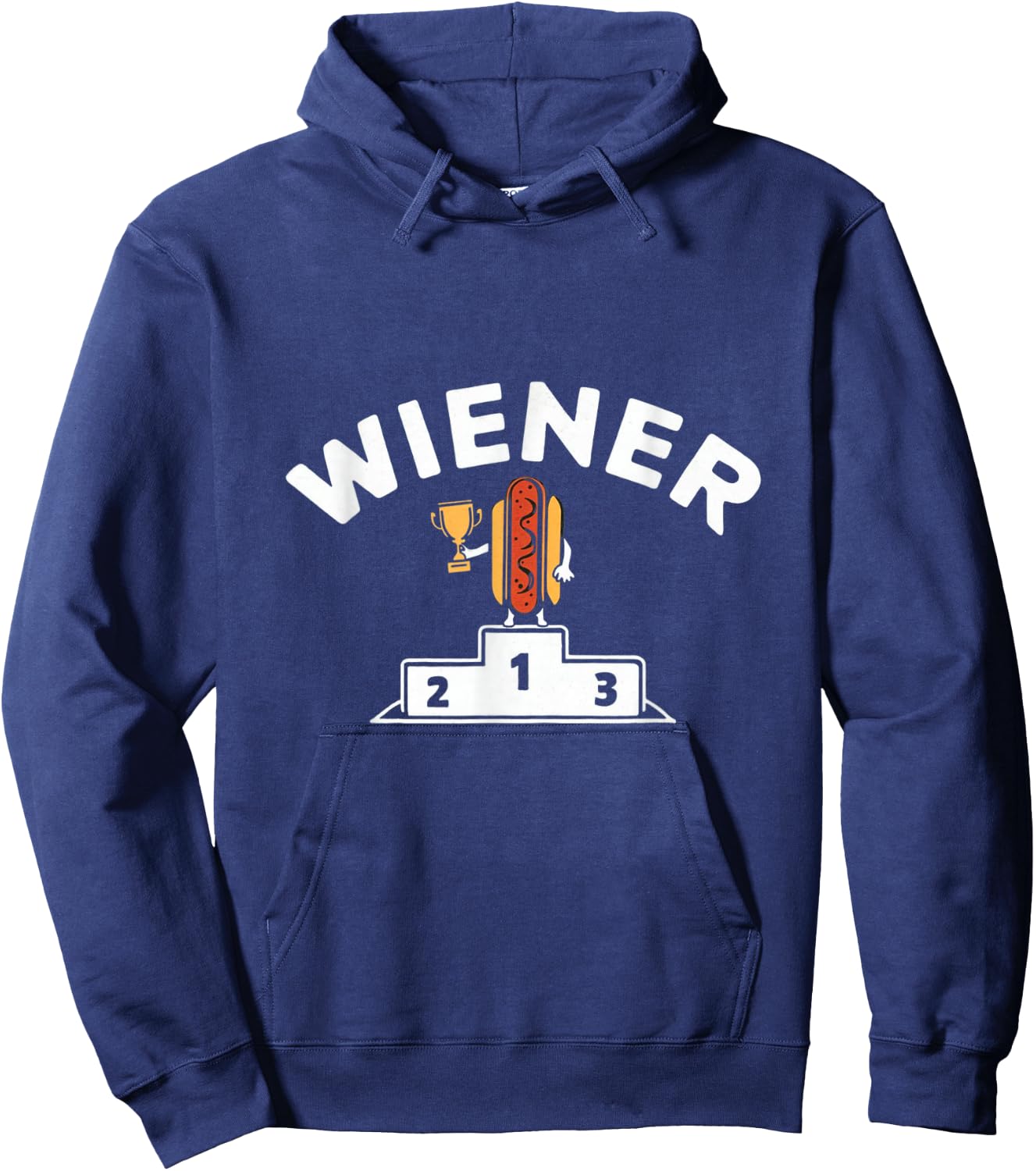 Wiener Winner Hot Dog Trophy Hoodie - Hoodie | Navy