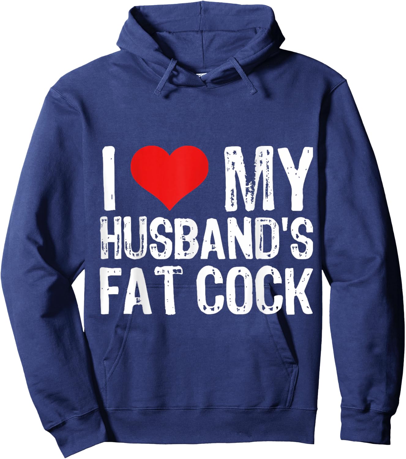 I Love M Husband's Fat Cock Hoodie - Hoodie | Navy