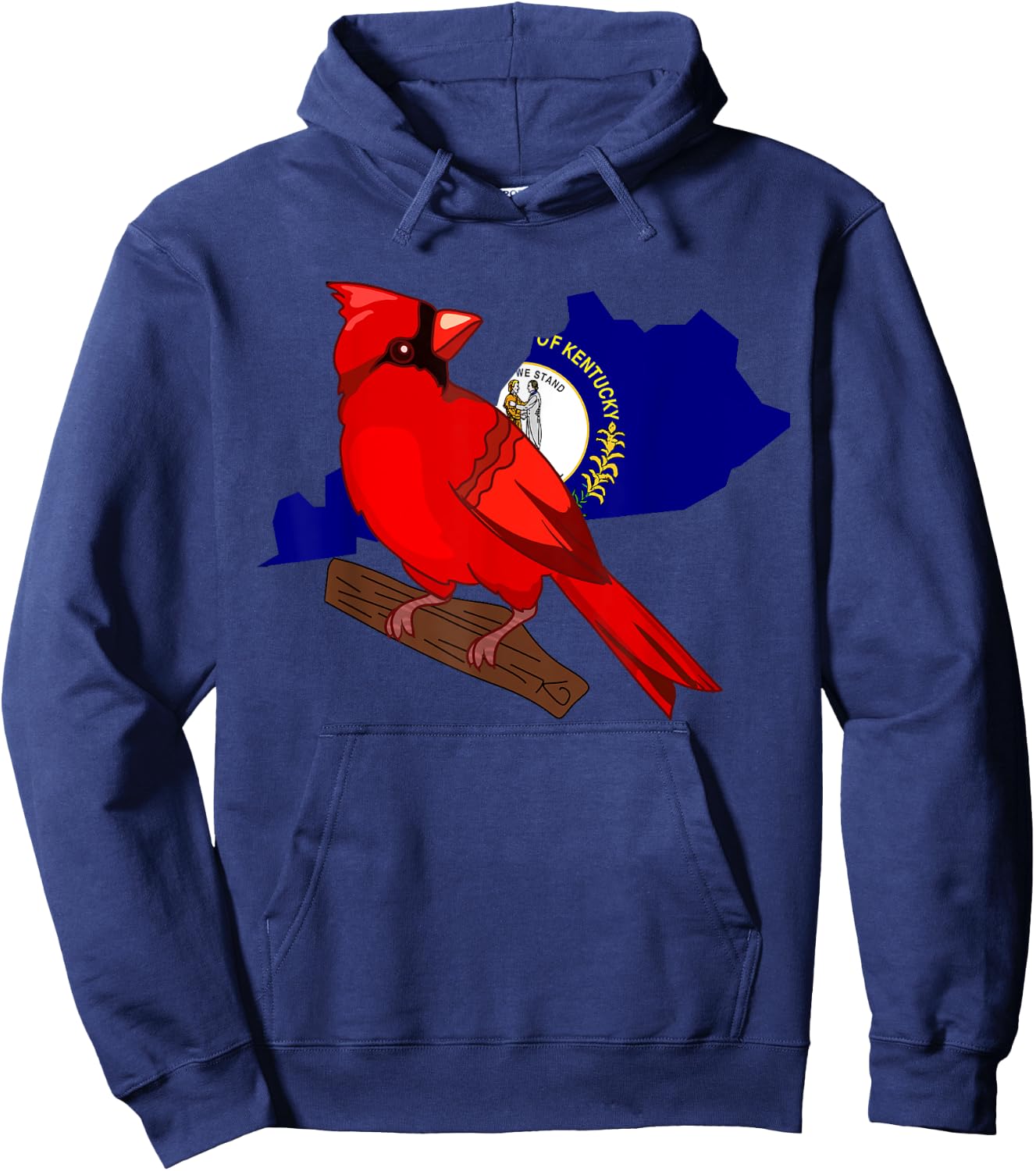 Kentucky Cardinal Bird State Symbols Pride Hoodie - Hoodie | Navy