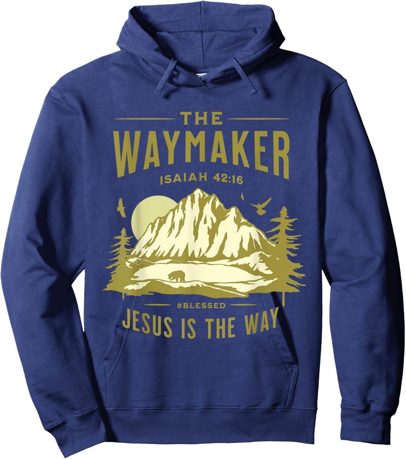 Jesus Christ Waymaker Hoodie - Hoodie | Navy