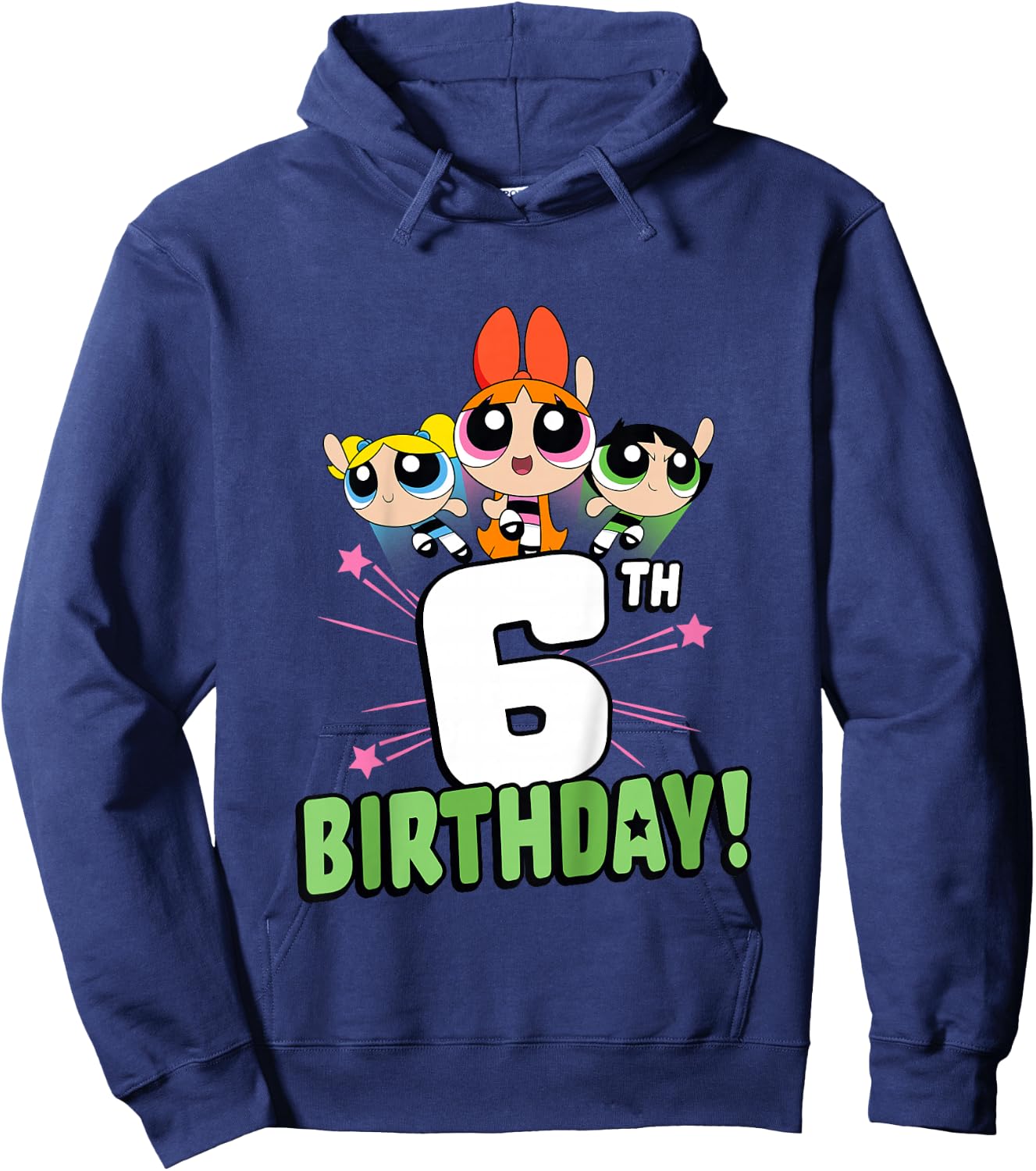Kids The Powerpuff Girls It's My 6th Birthday Hoodie - Hoodie | Navy