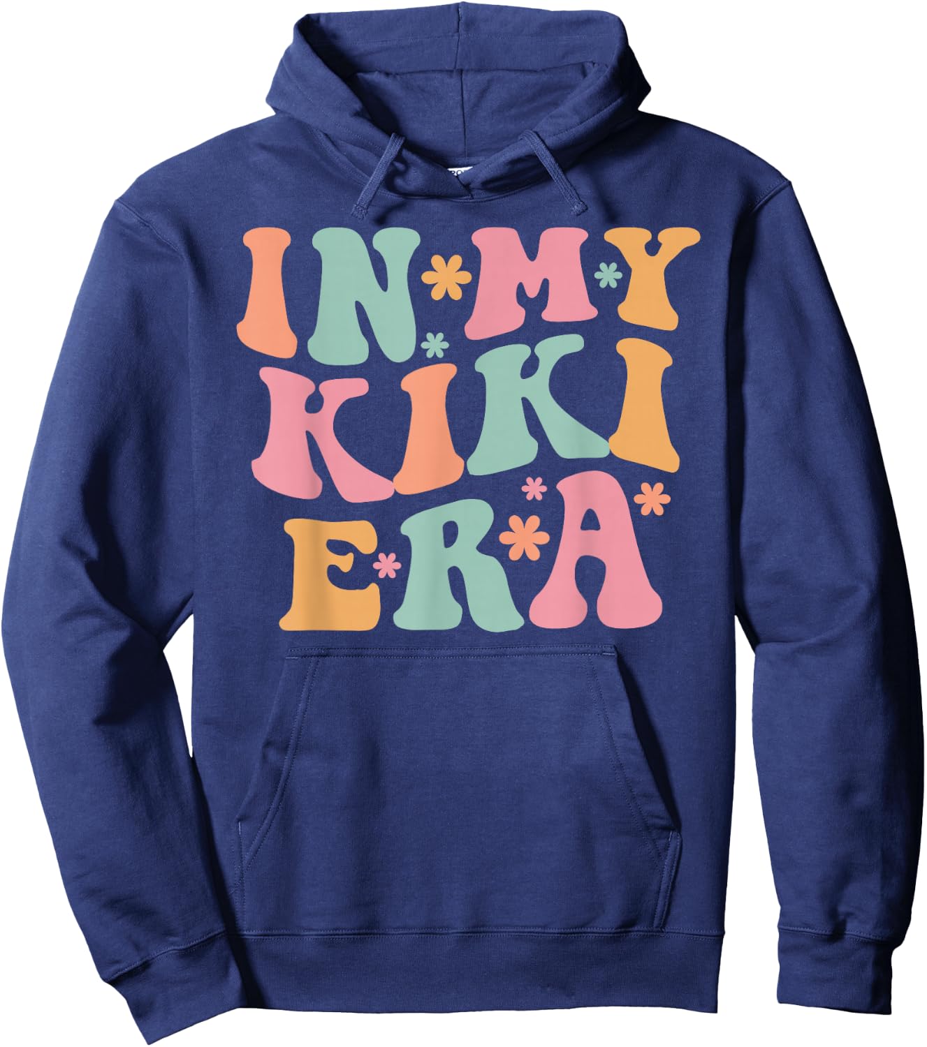 Retro Groovy In My Kiki Era Happy Mother's Day Hoodie - Hoodie | Navy