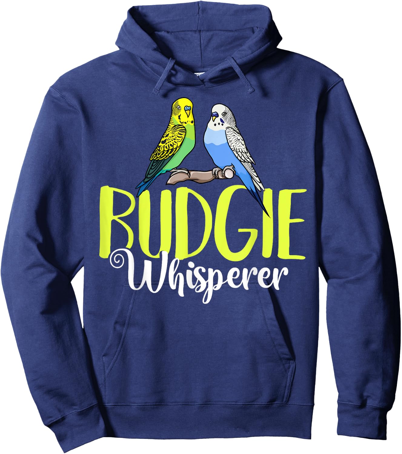 Budgie Bird Budgerigar Parakeet Cage Hoodie - Hoodie | Navy