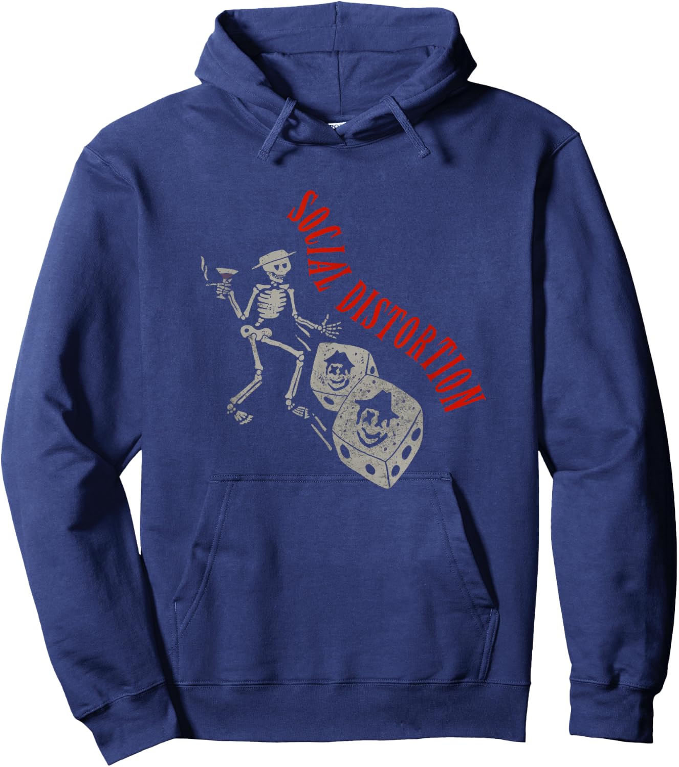 Official Social Distortion Skelly Dice Hoodie - Hoodie | Navy