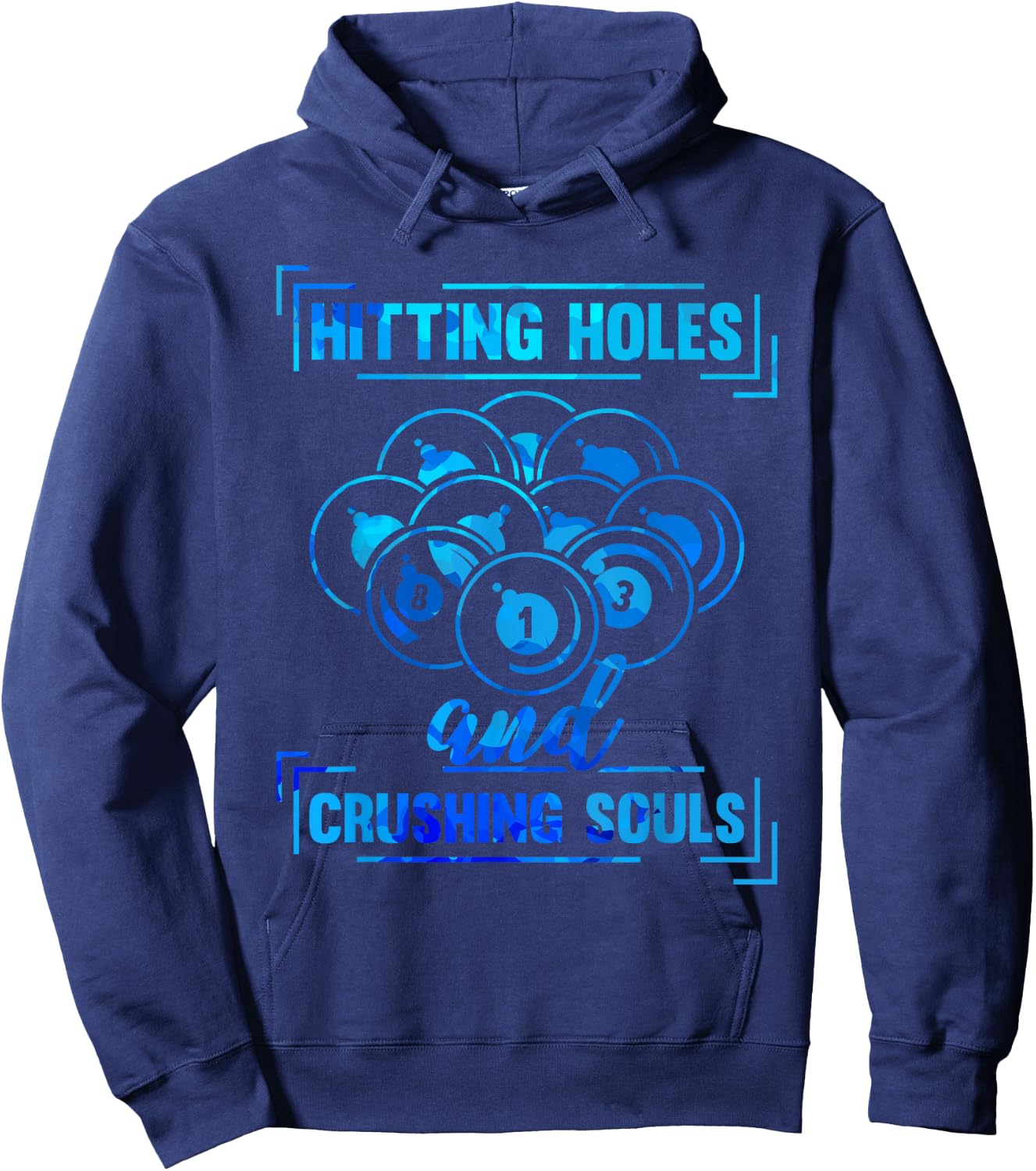 Cue Funny Billiards Pool Player Funny Hoodie - Hoodie | Navy